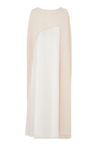 Crystal-Embellished Cape Kaftan