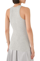 Circular Fine Rib Tank T-Shirt