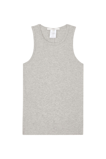 Circular Fine Rib Tank T-Shirt