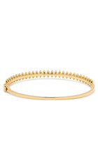Barq Marquise Small Bangle, 18K Yellow Gold & Diamonds