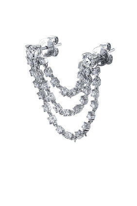 Bianca Earring, 18k White Gold & Diamonds