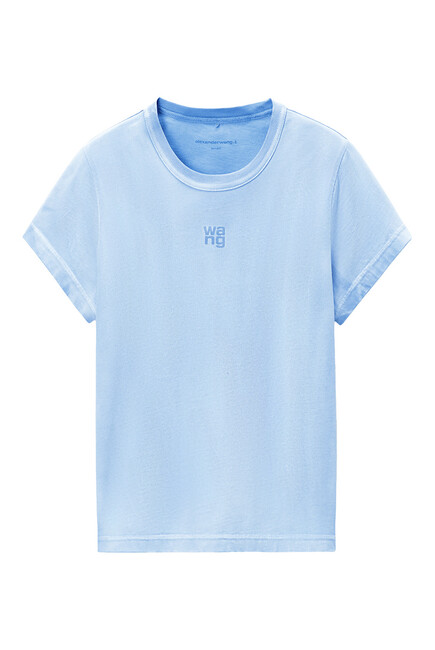 Essential JSY Shrunk with Puff Logo and Bound Neck T-Shirt