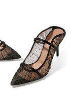 Polka Dot 85 Satin/Mesh Mules