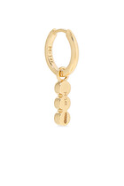 Fine Charm Hoop Earrings, 14ct Recycled Yellow Gold & Diamonds
