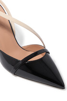 Valeria 70 Patent Slingback Pumps 