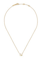 Kids 'Faa' Letter Pendant Necklace, 18kt Gold, Enamel