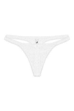 The Cotton Pointelle Thong