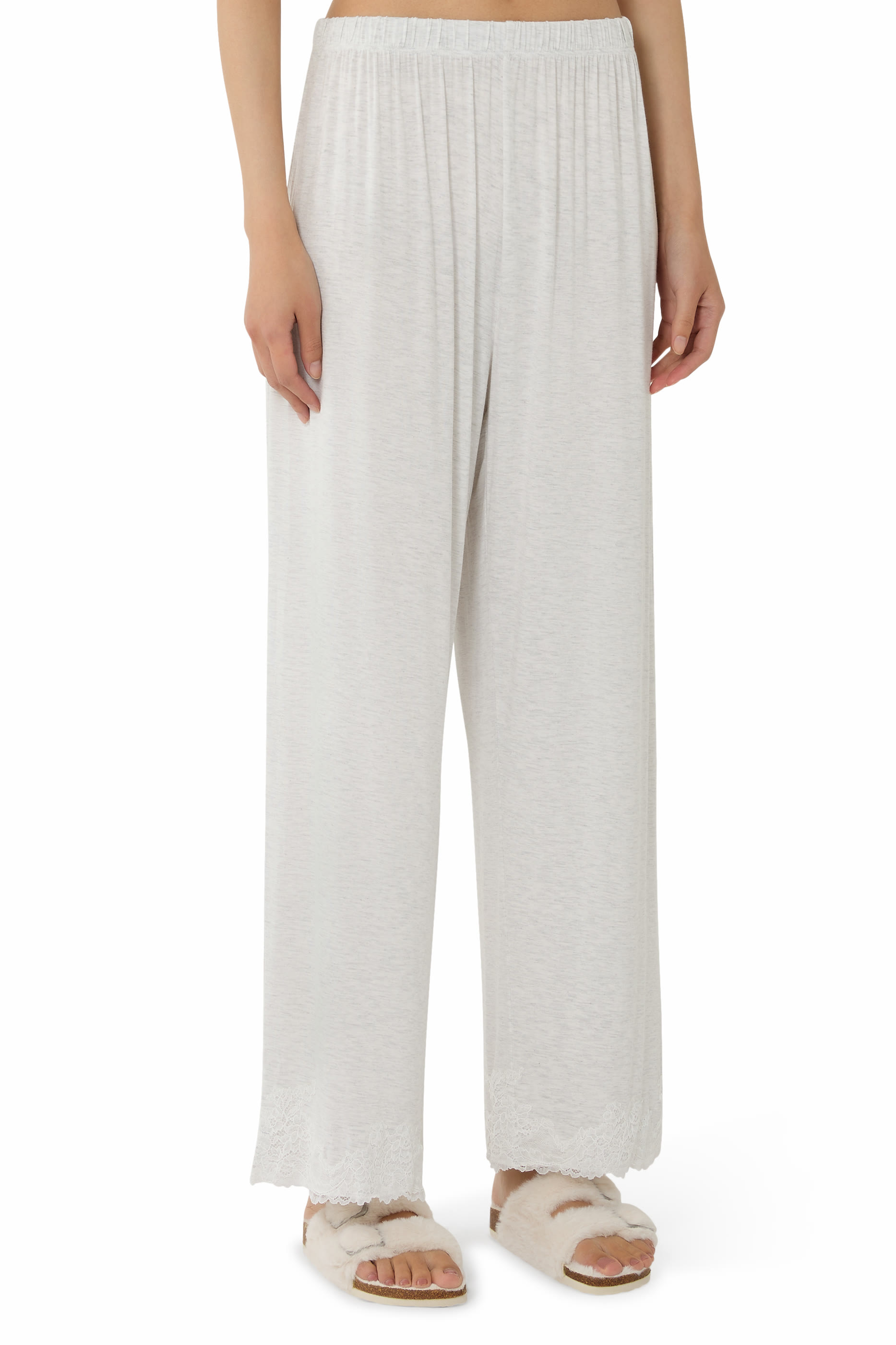 Jersey Lace Appliqu&eacute; Long Sleeve Pyjama Set 