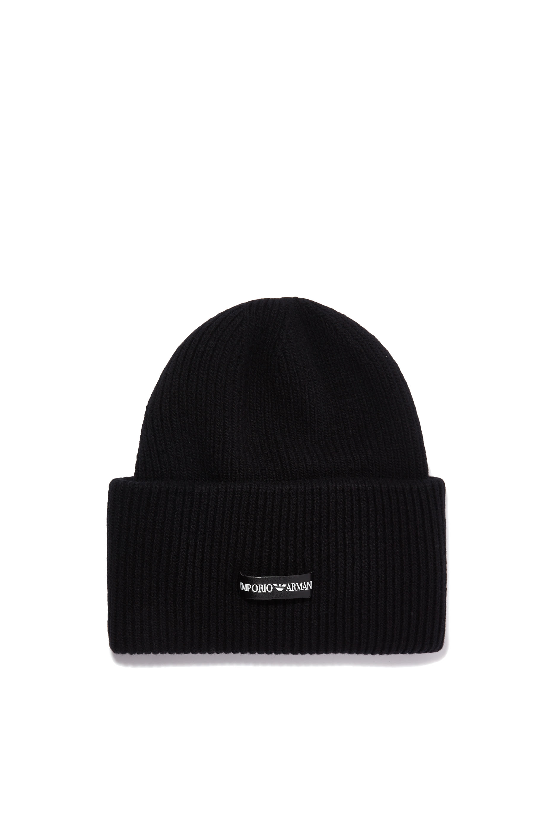Ribbed Logo Patch Beanie