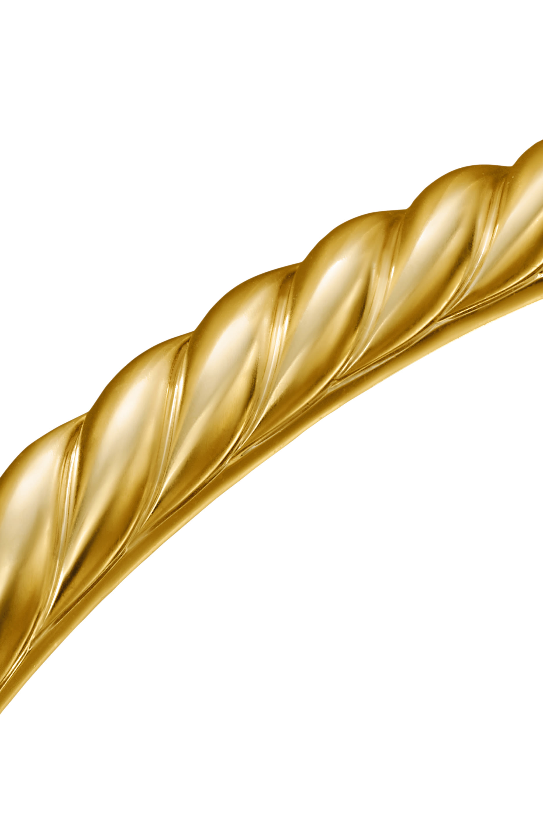 Sculpted Cable Cuff Bracelet , 18K Yellow Gold