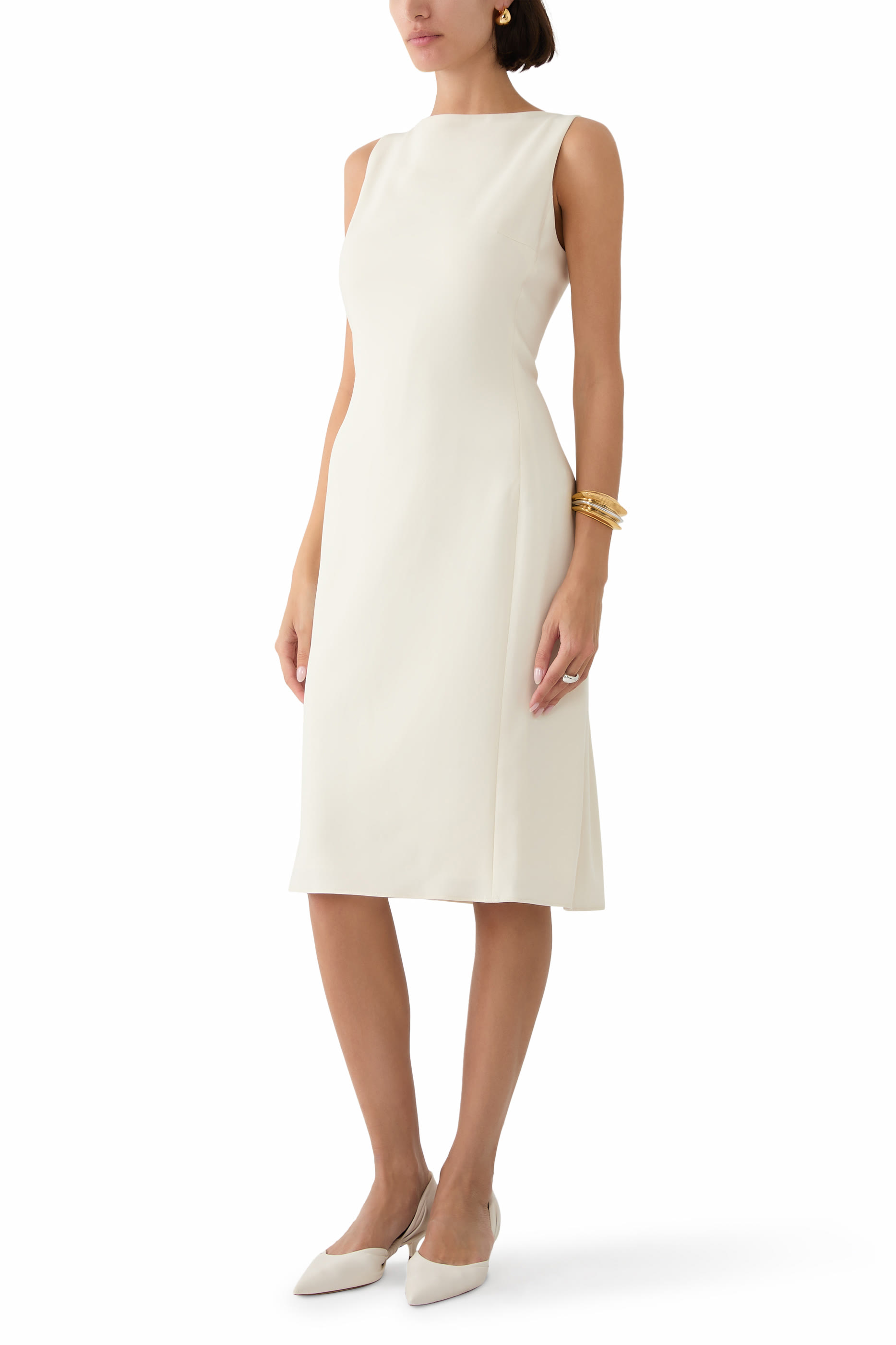 Flared Dress in Admiral Crepe