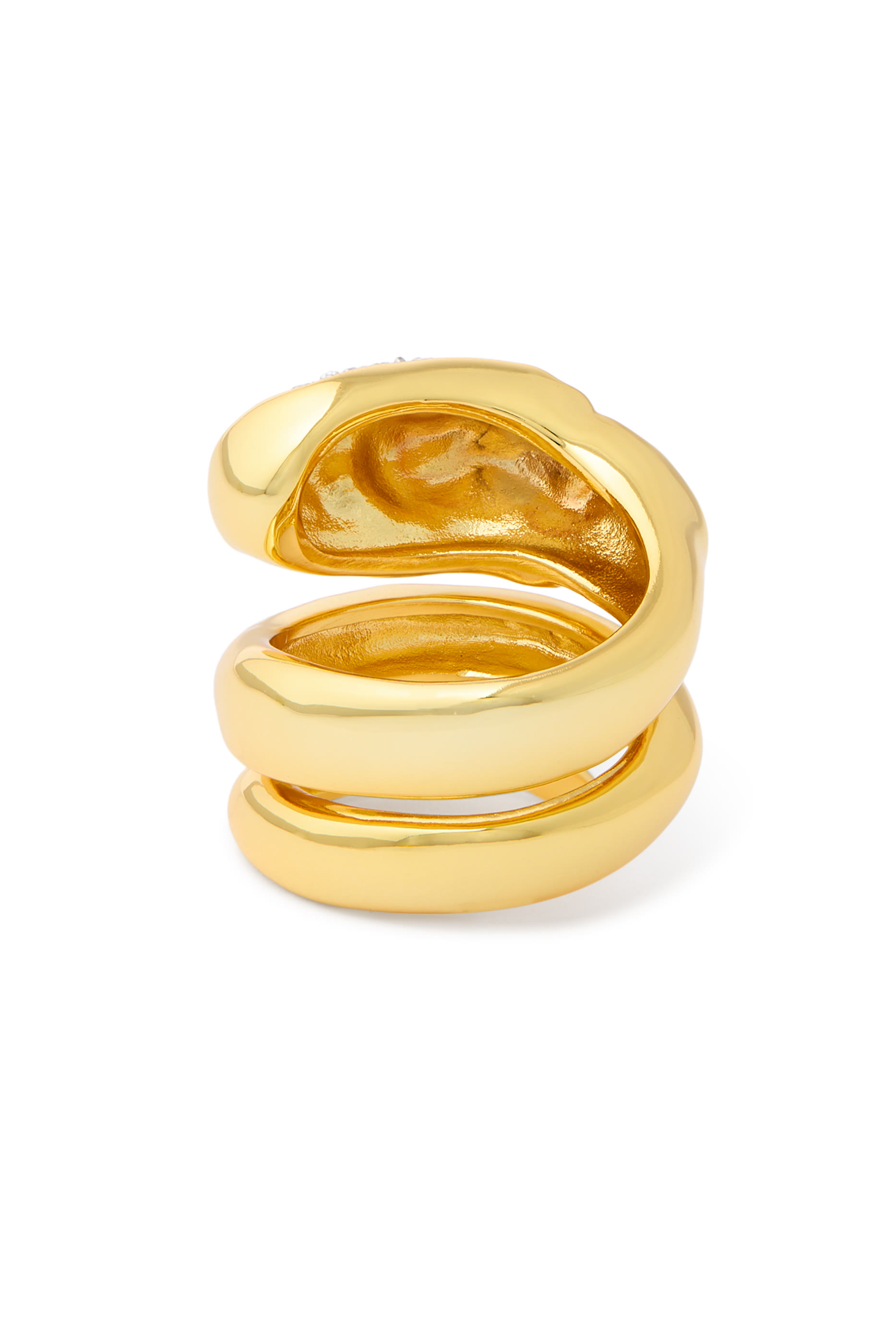 Solanales Crystal Coiled Pebble Ring