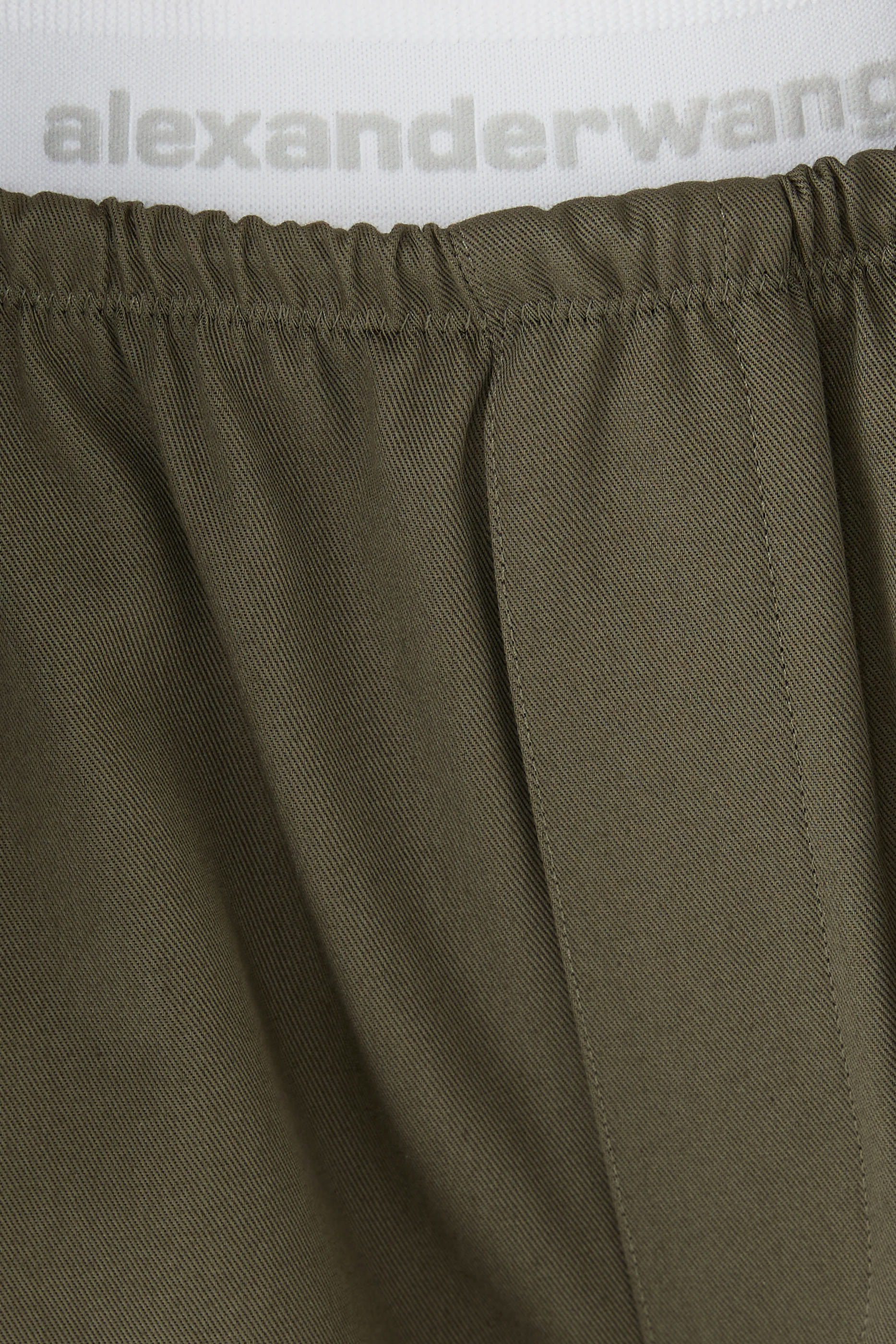 Mid-Rise Track Pants in Cotton Twill