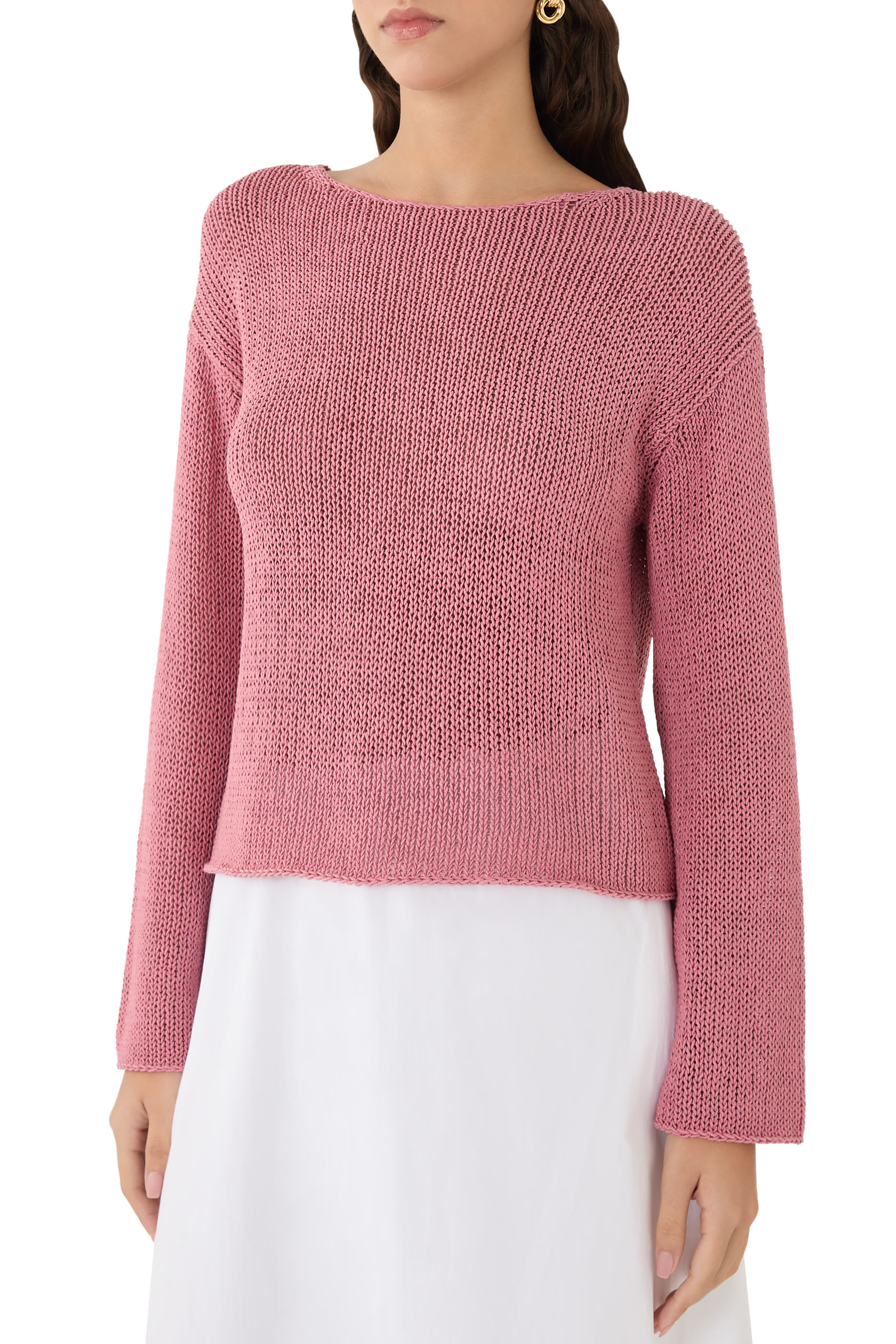 Italian Coated Cotton-Blend Sweater 