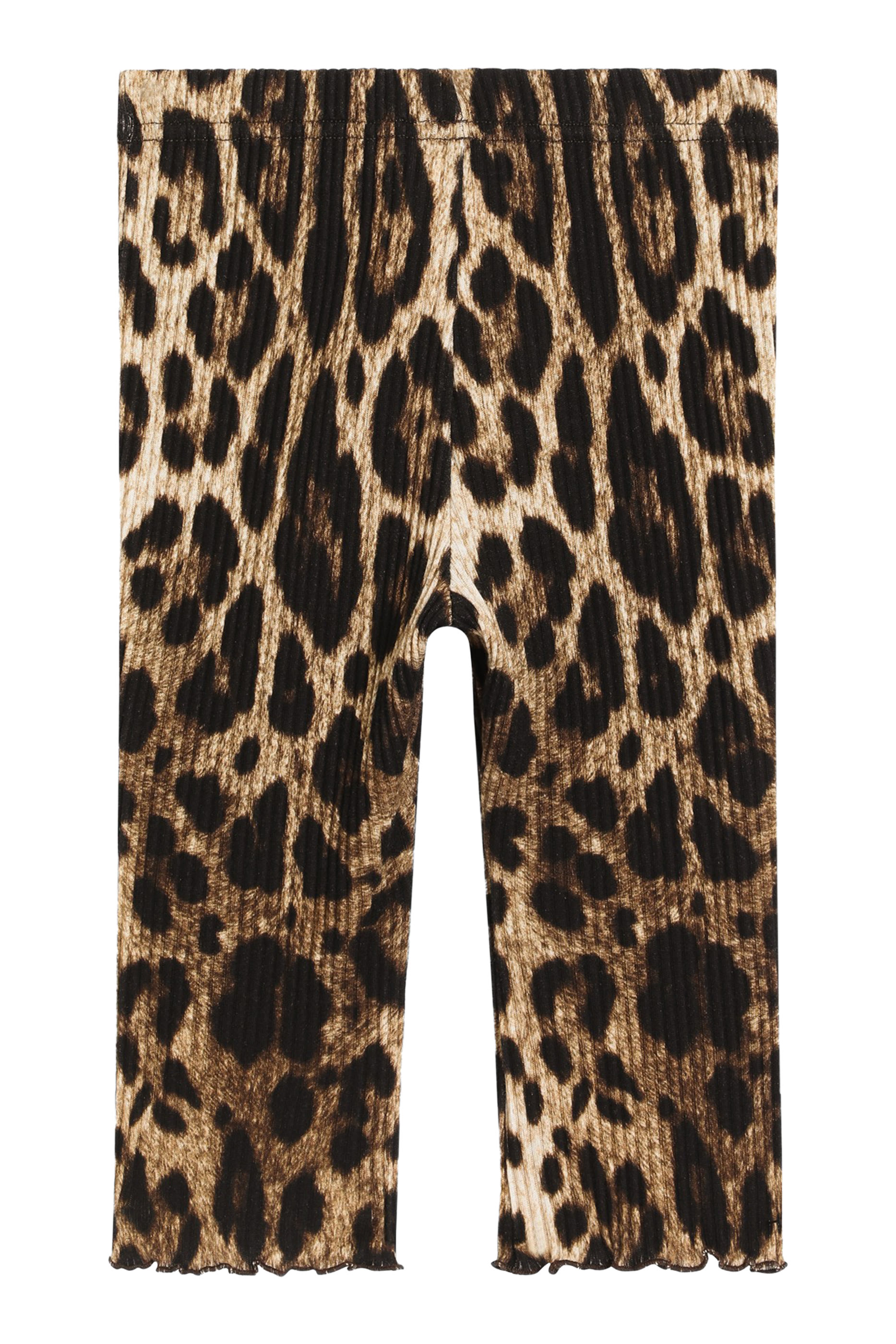 Kids Leopard-Print Ribbed Leggings
