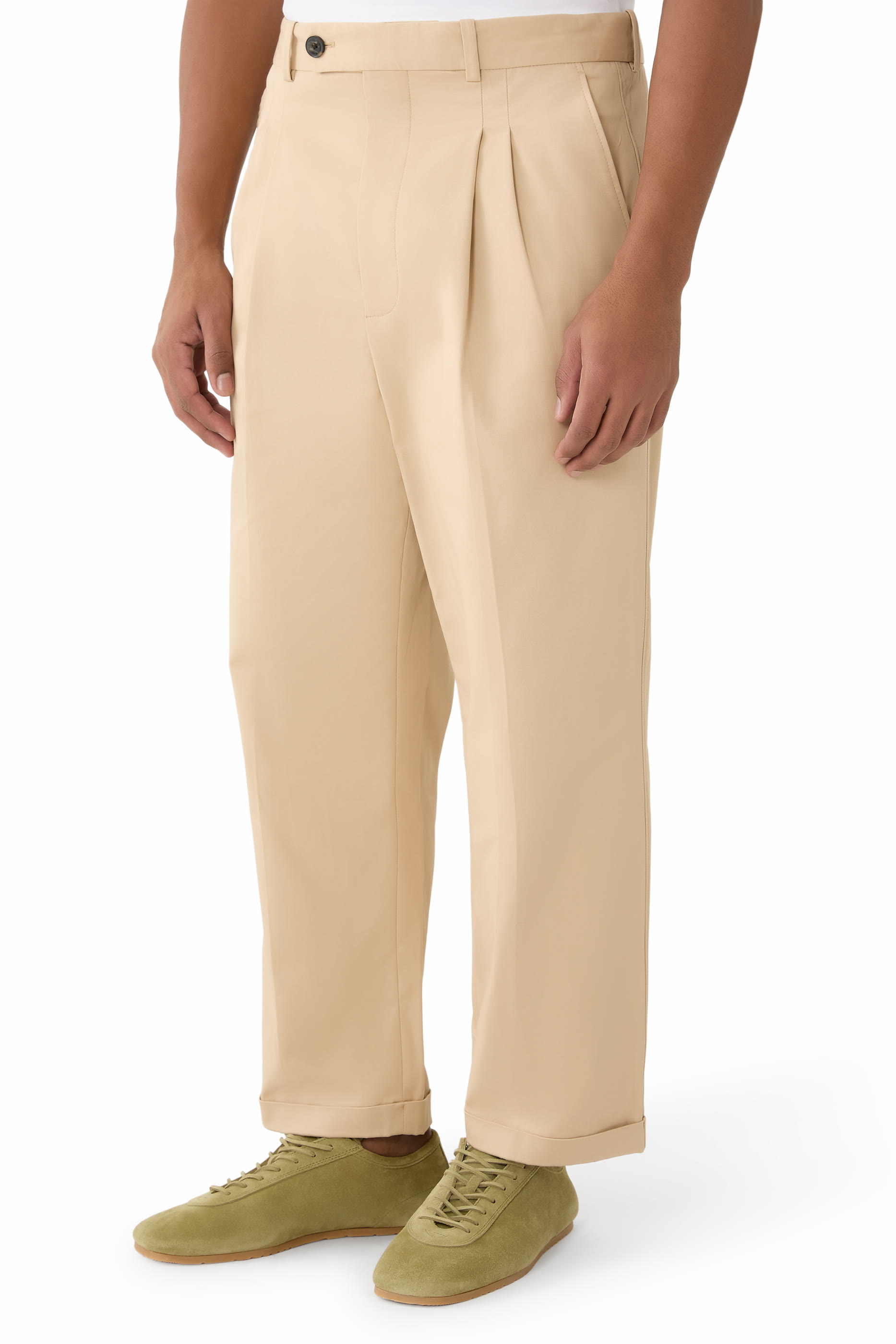 Cropped Cotton Pants