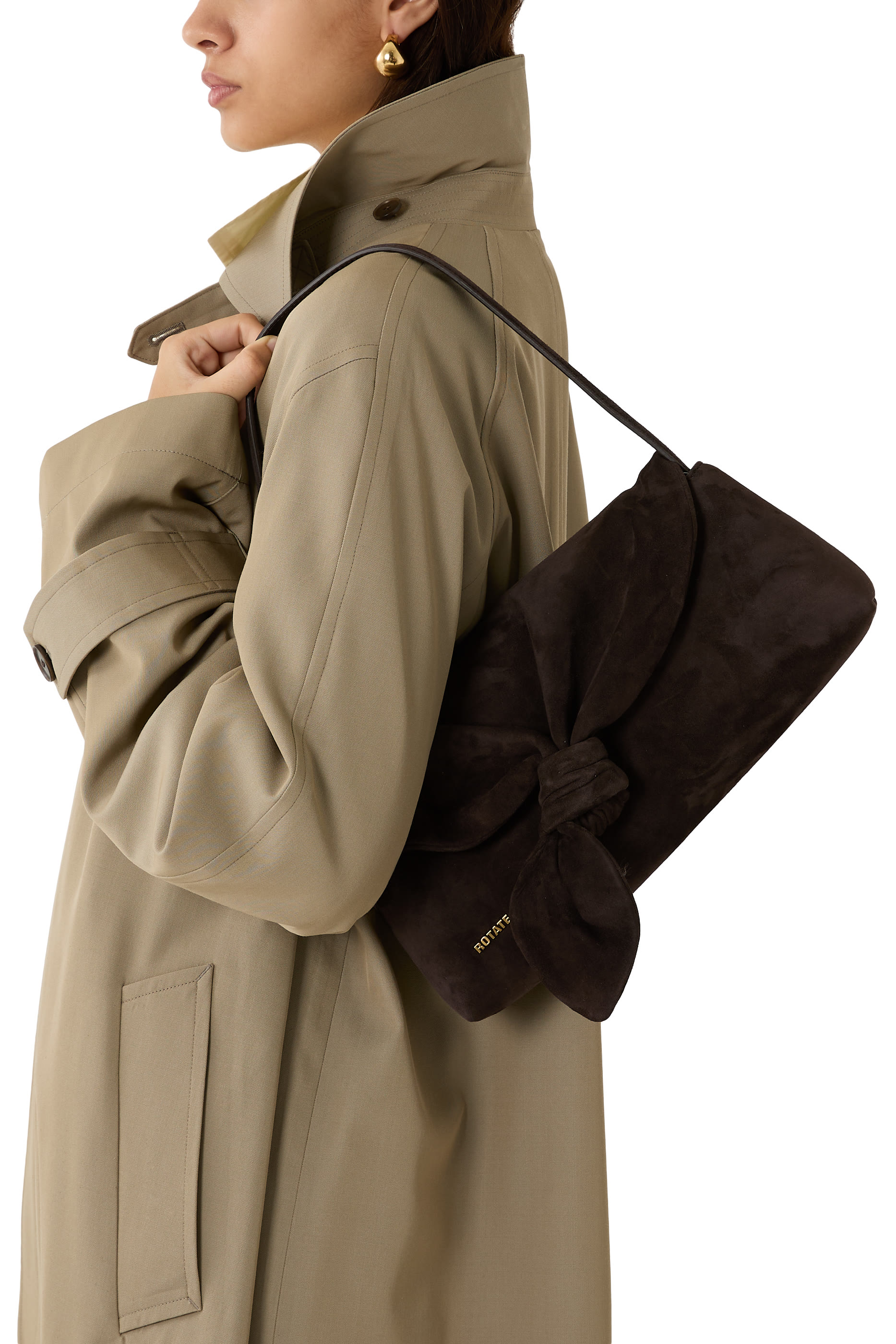 Suede Knot Scarf Bag