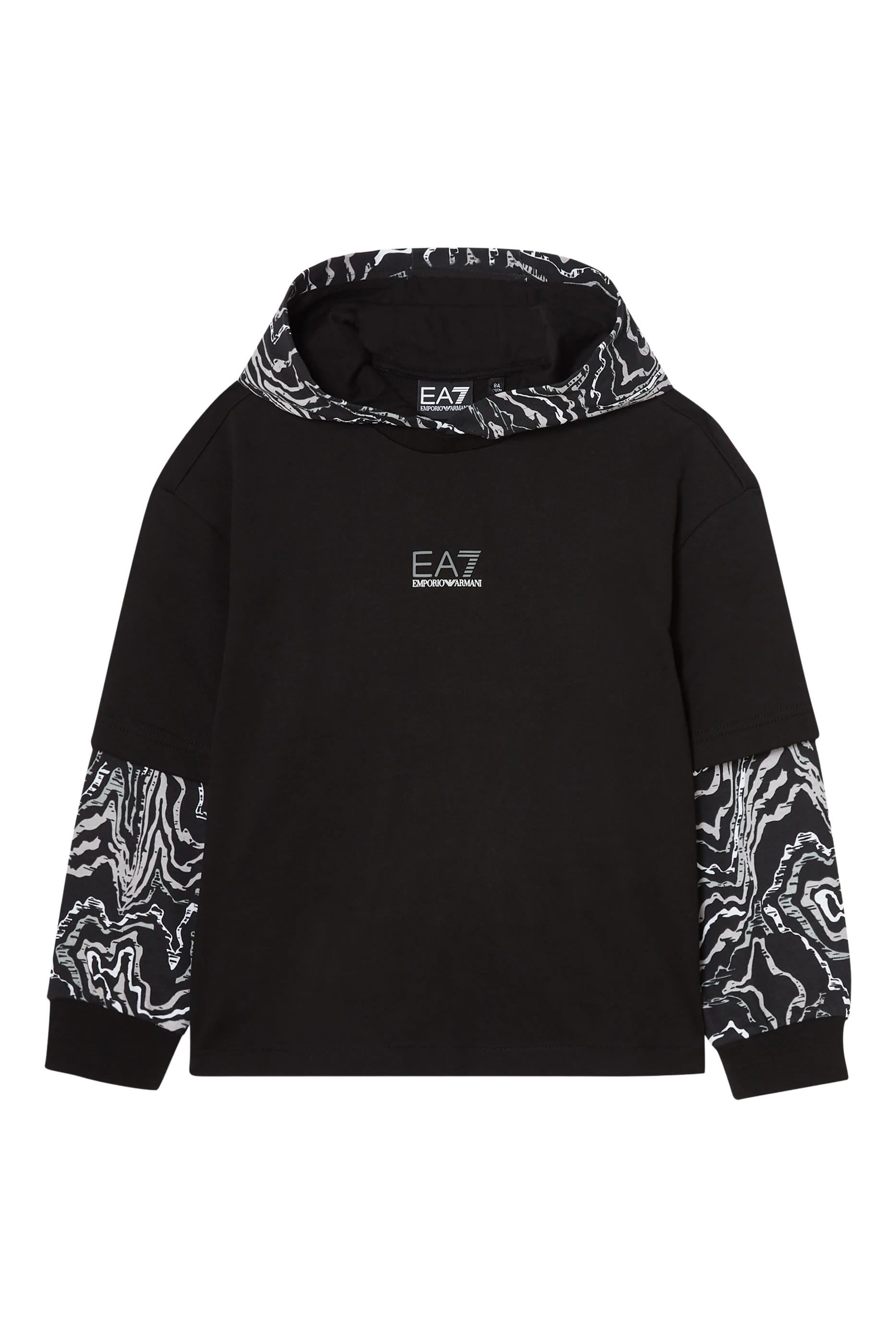 Kids EA7 Logo Hoodie