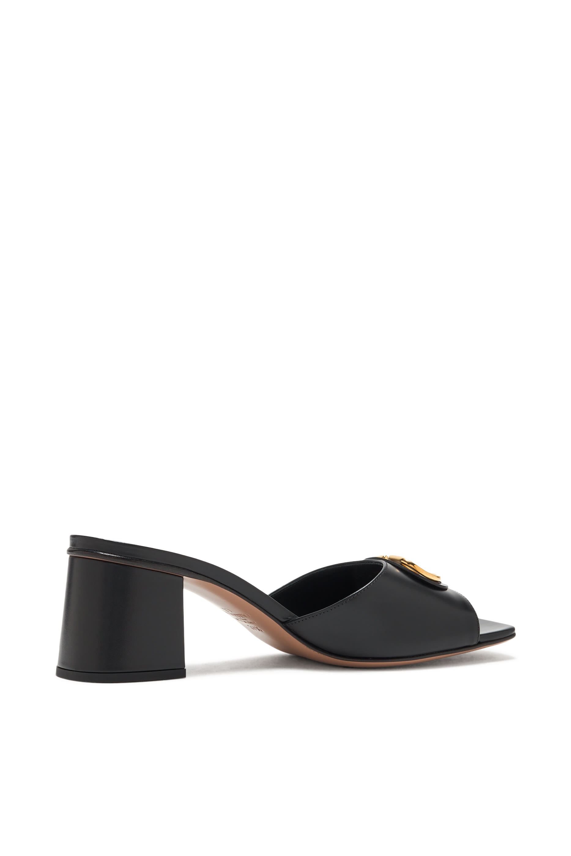 VLogo Signature Calfskin Leather Slide Sandals 60