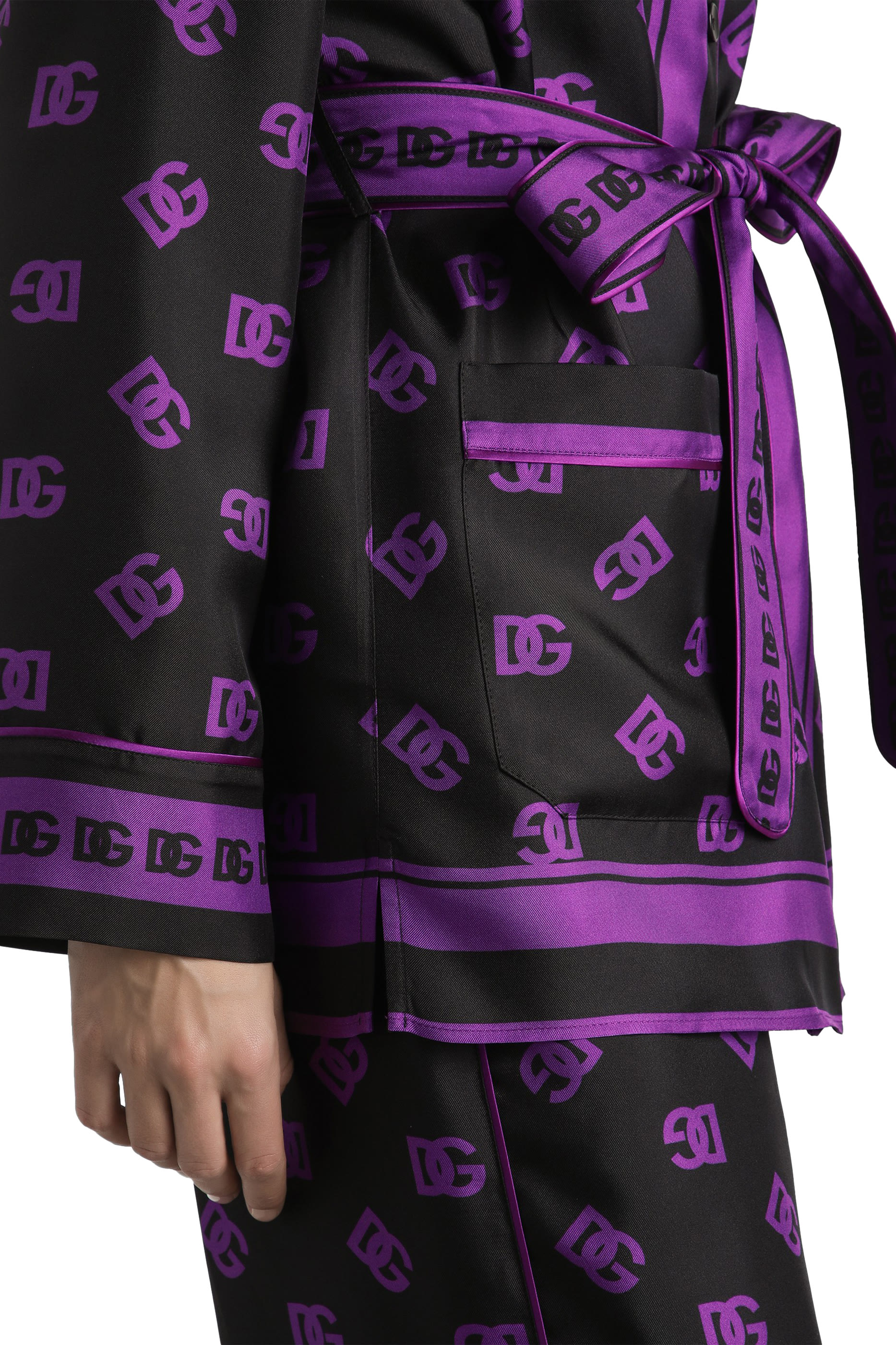 All-Over DG Logo Scarf Print Pajama Shirt