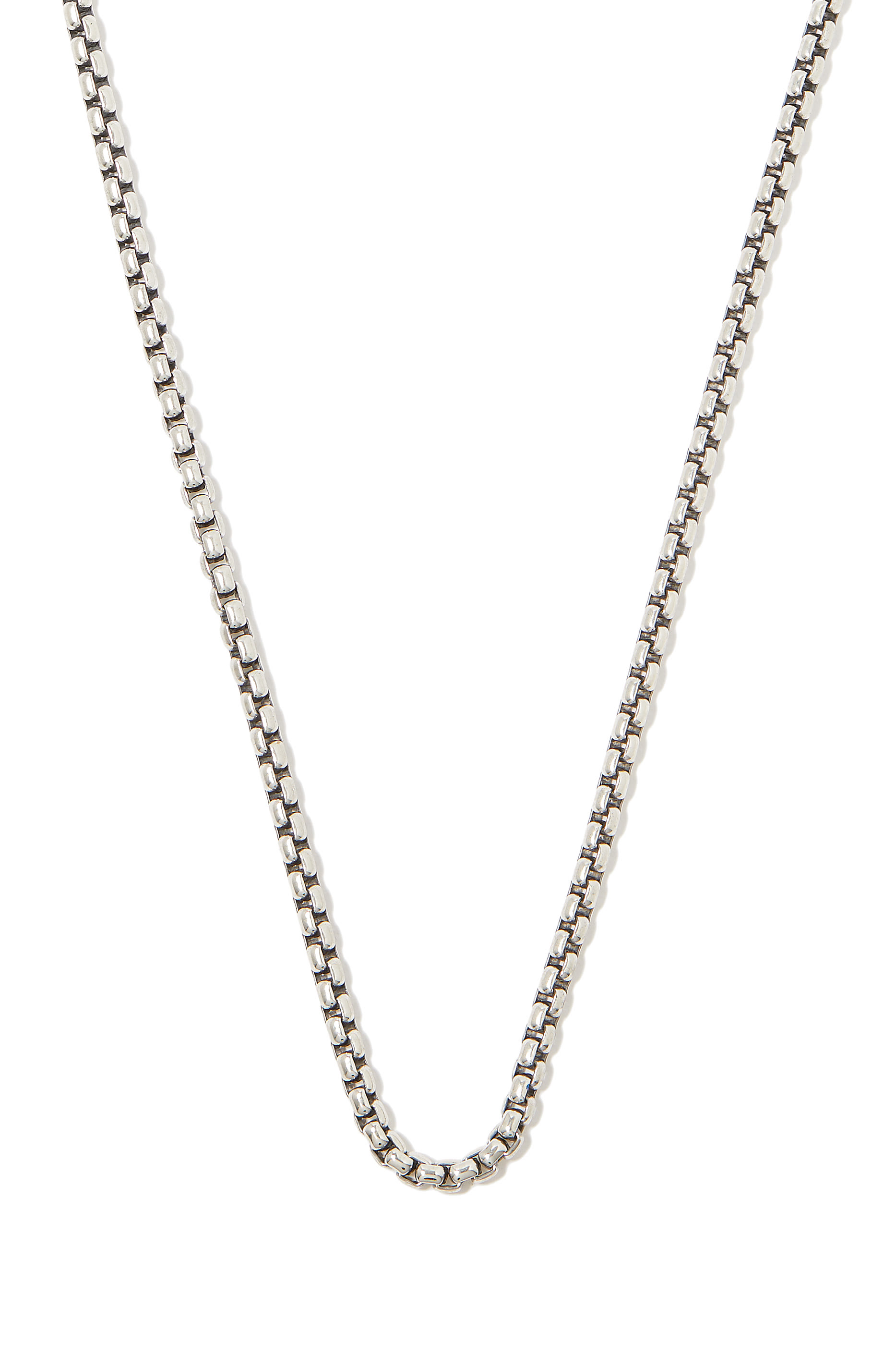 Box Chain Necklace, Sterling Silver