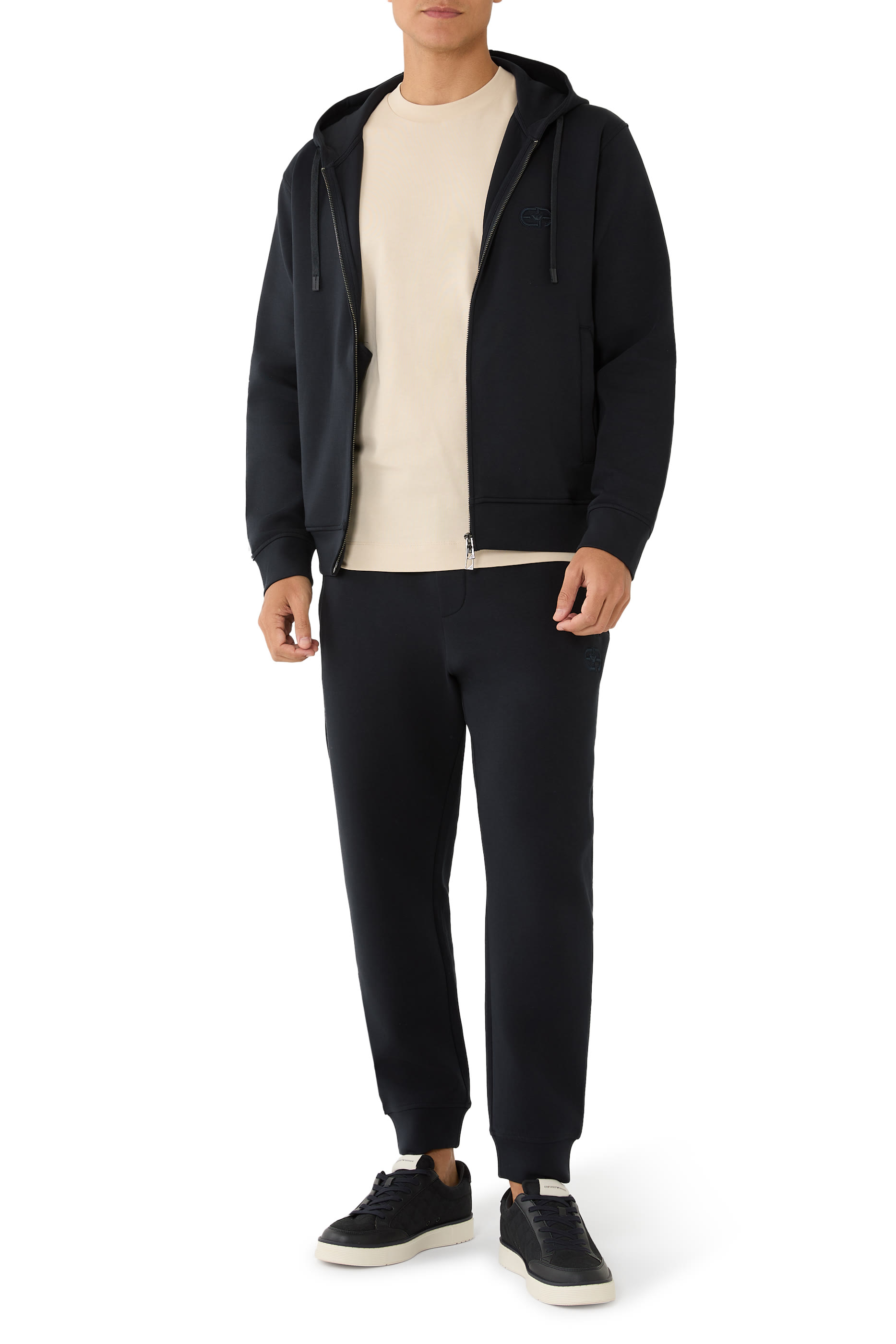 Embroidered EA Logo Double-Jersey Joggers