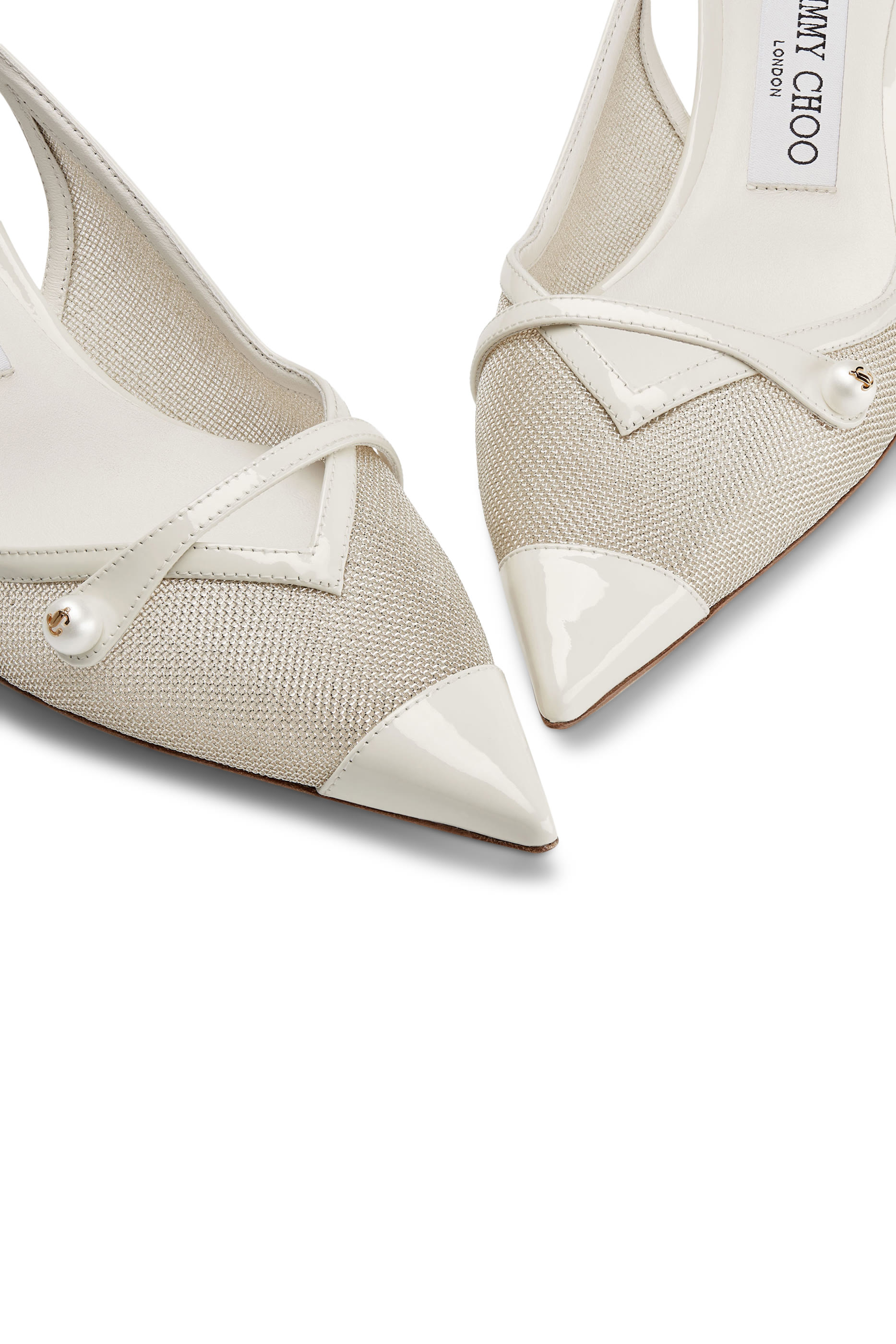 Amita 45 Mesh Slingback Pumps