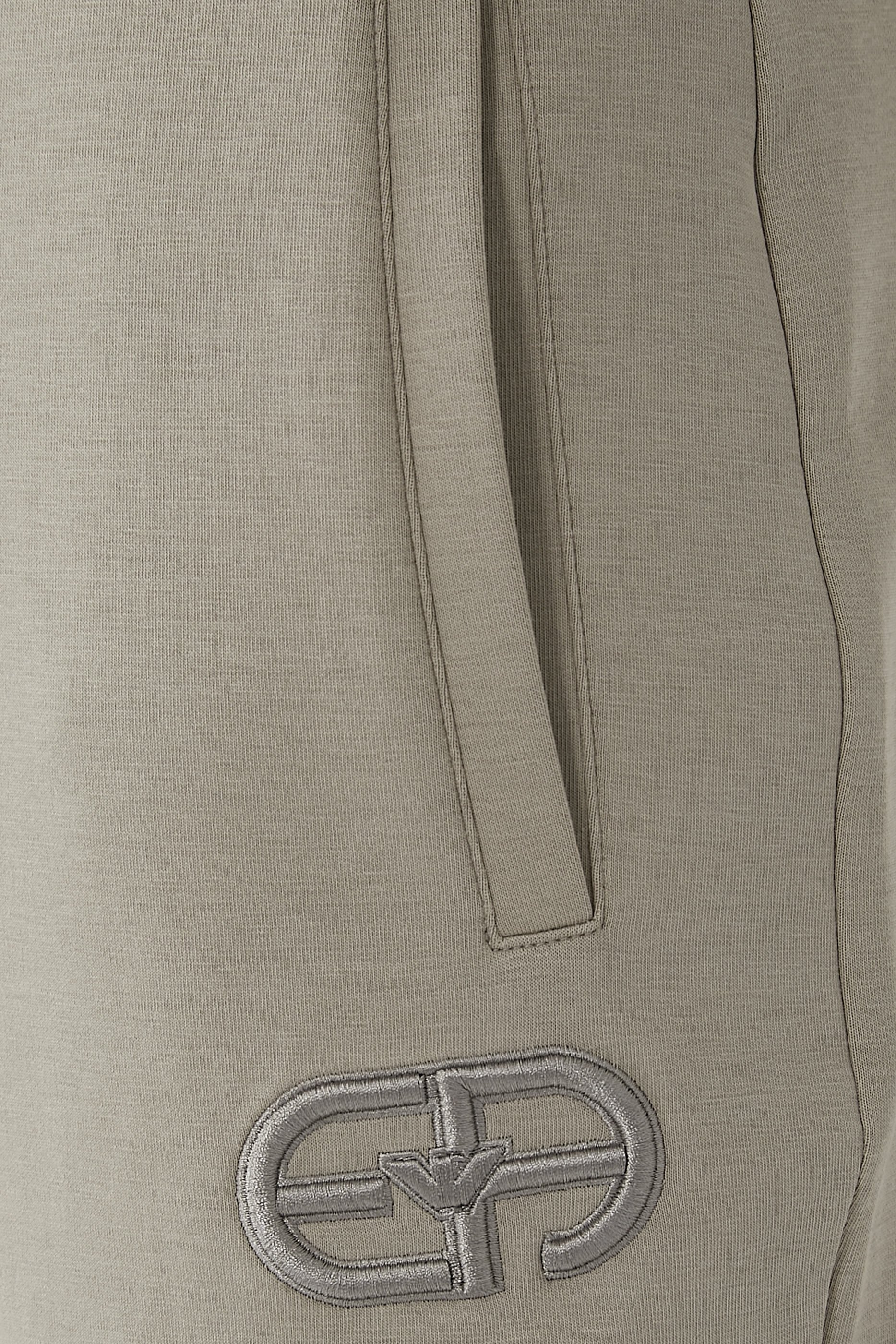 Embossed Embroidered EA Logo Double-Jersey Joggers