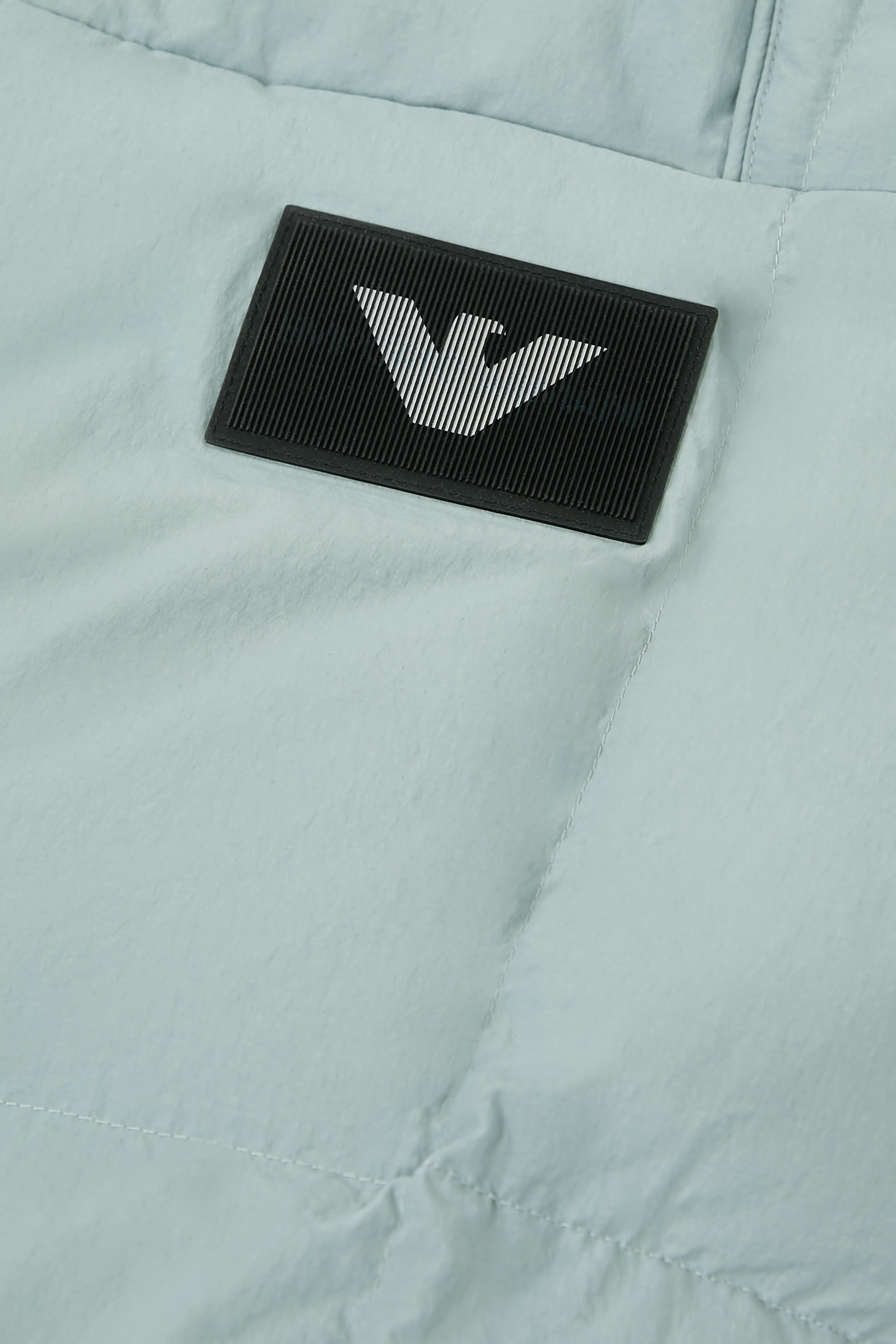 Kids Macro Eagle Logo Patch Hooded Jacket