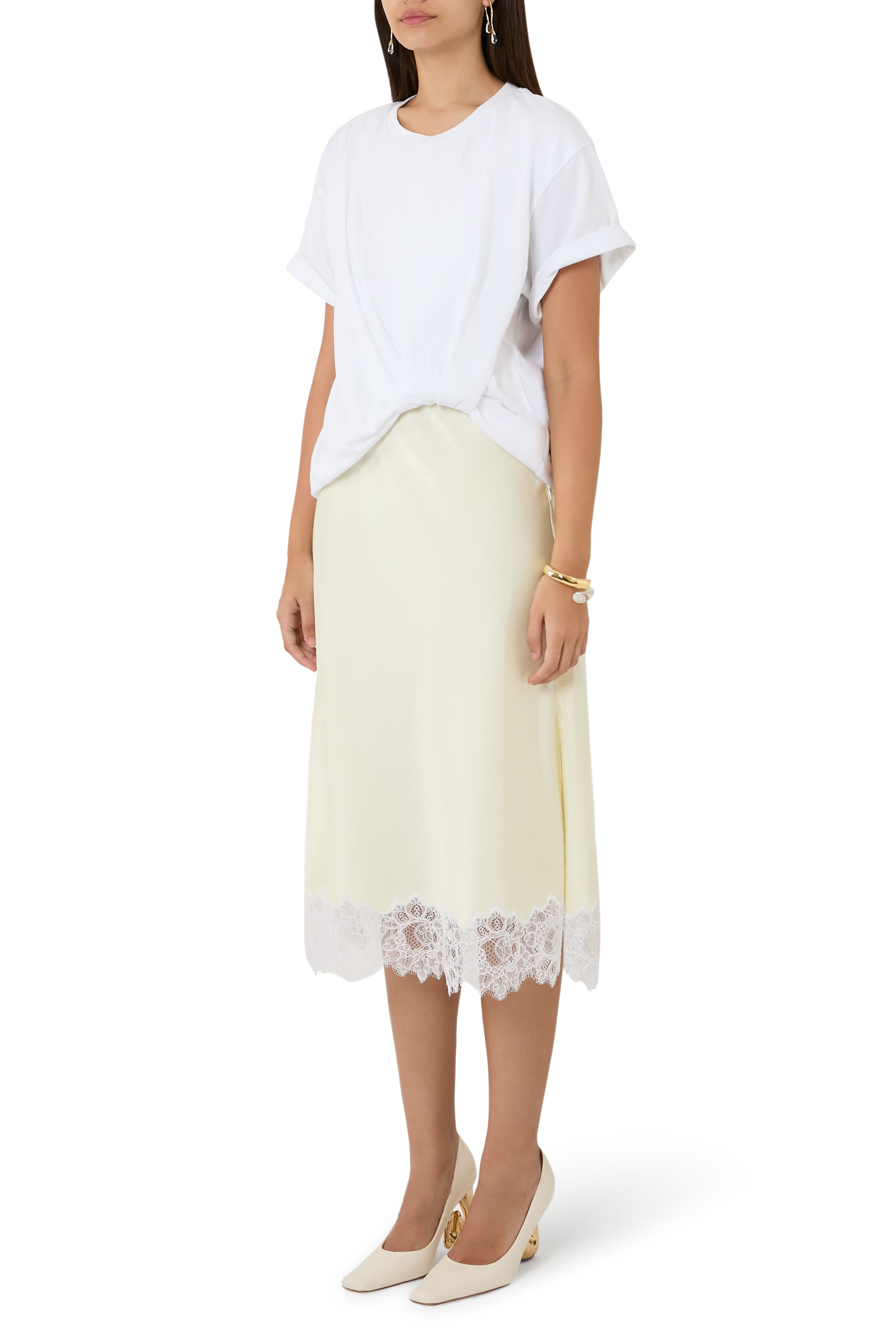 Draped T-Shirt Slip Combo Dress