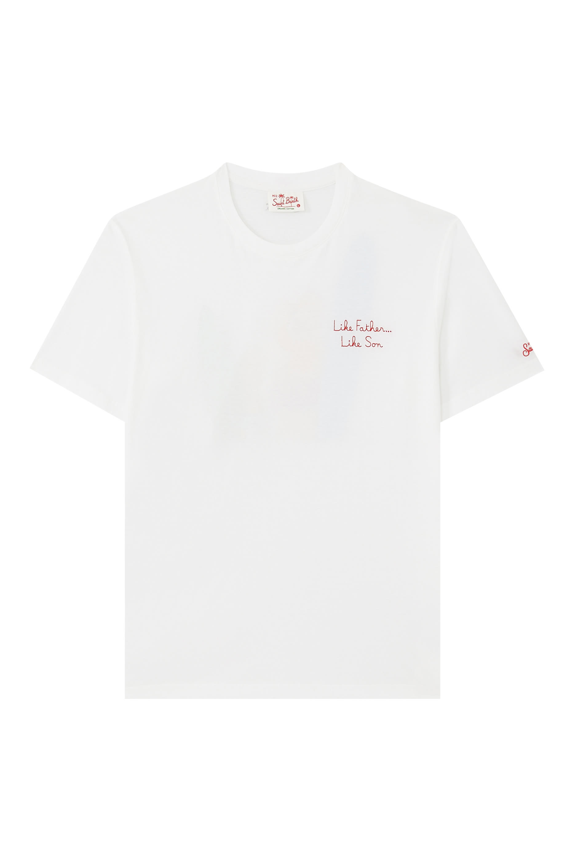 Bart And Homer Print and Embroidery T-Shirt