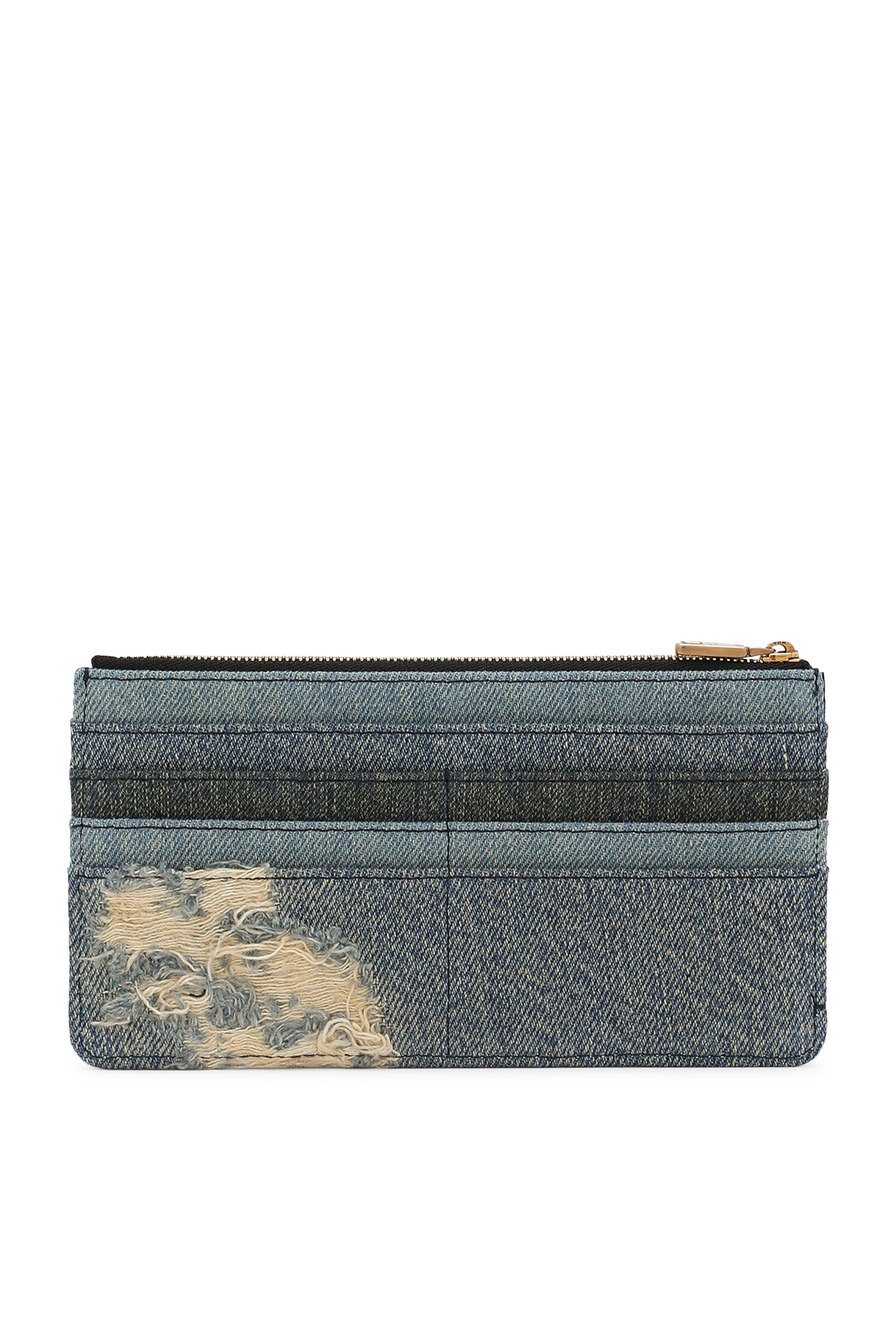 Large Logo Denim Card Holder