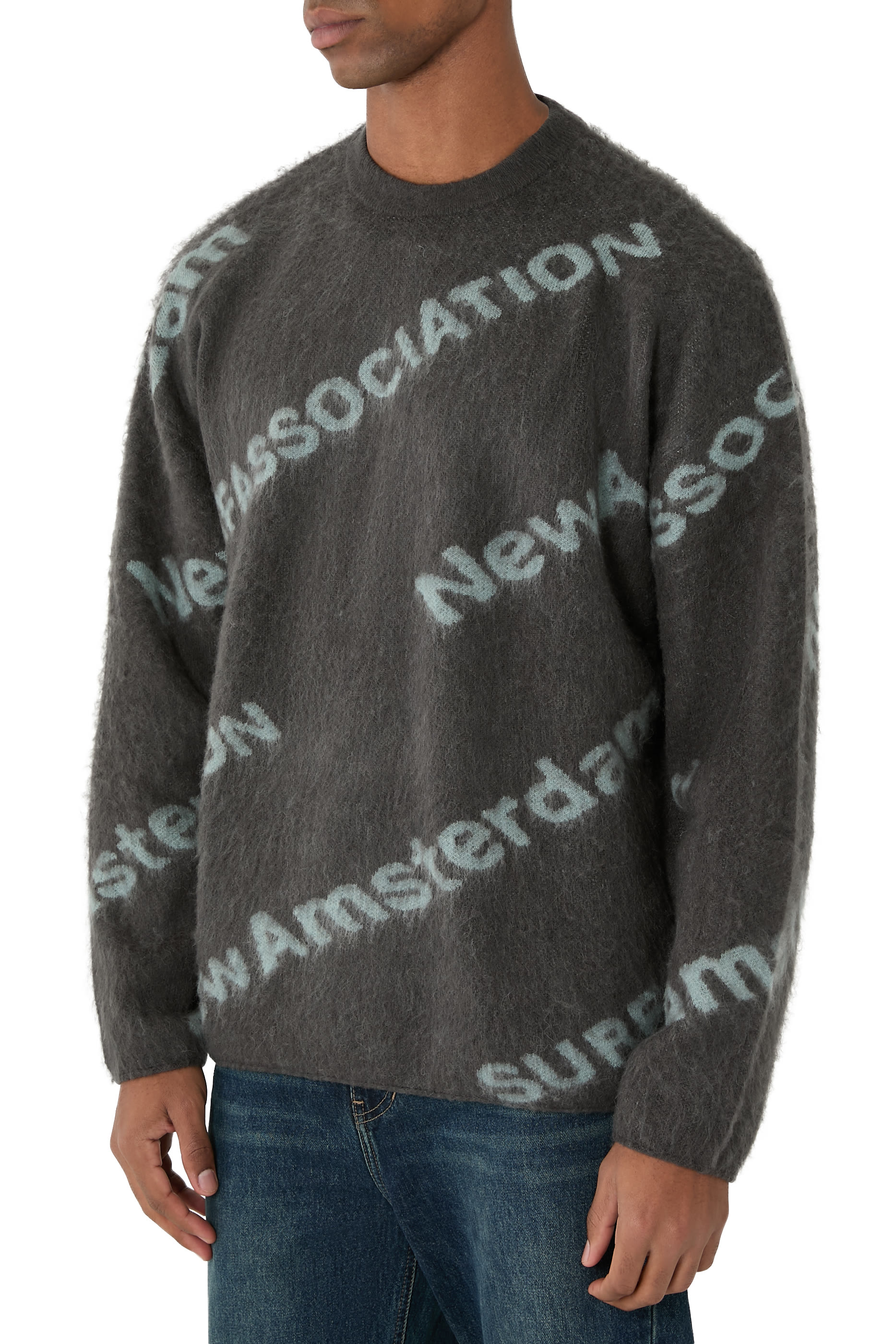 Jacquard Logo Knit Sweatshirt 