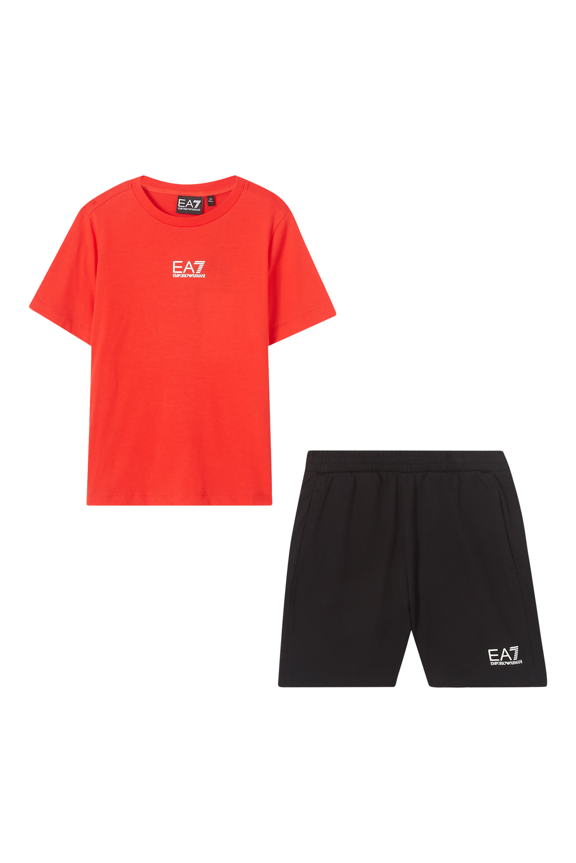 Kids EA7 Logo T-Shirt & Shorts Set