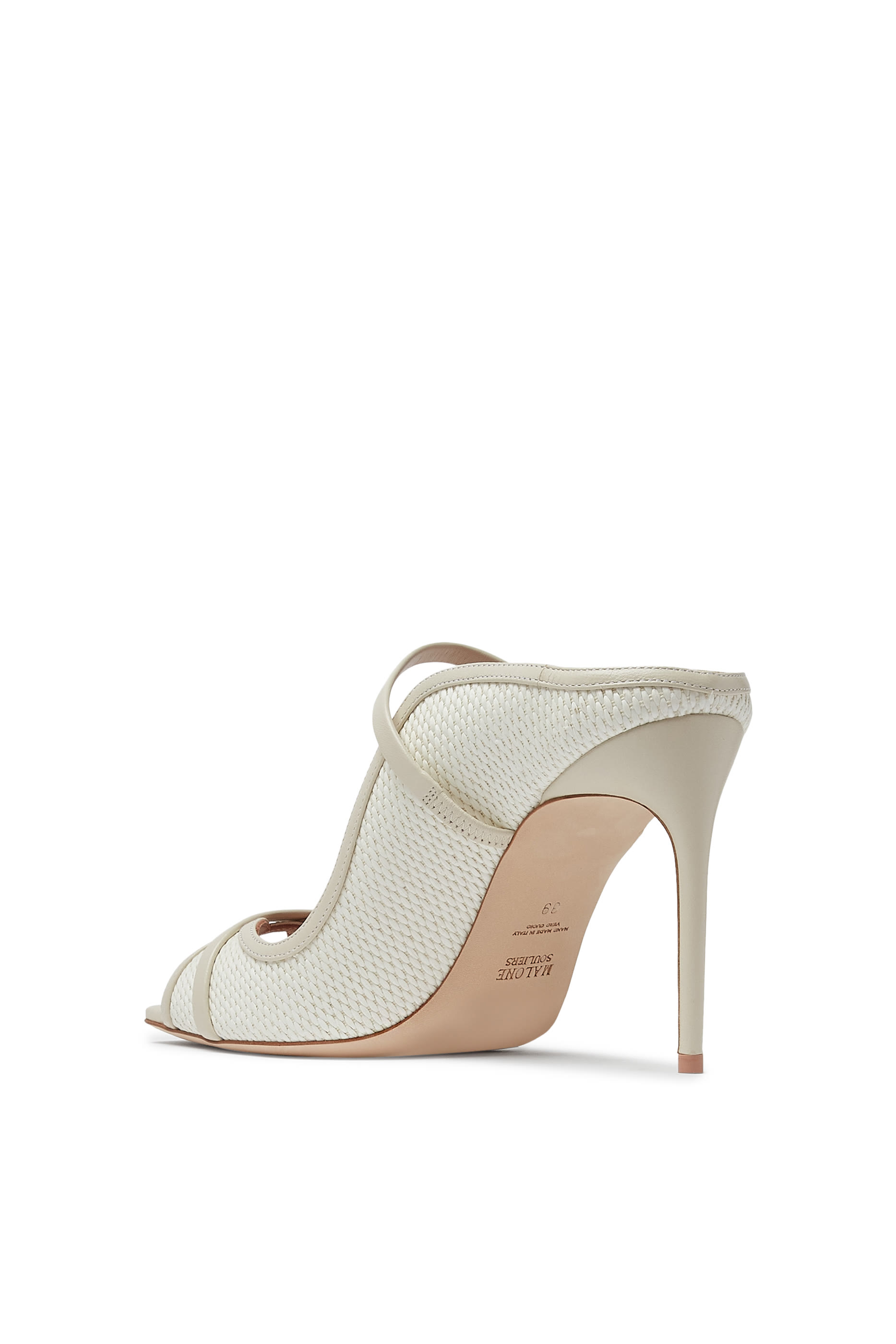 Noah 90 Embroidered Raffia Heeled Sandals 