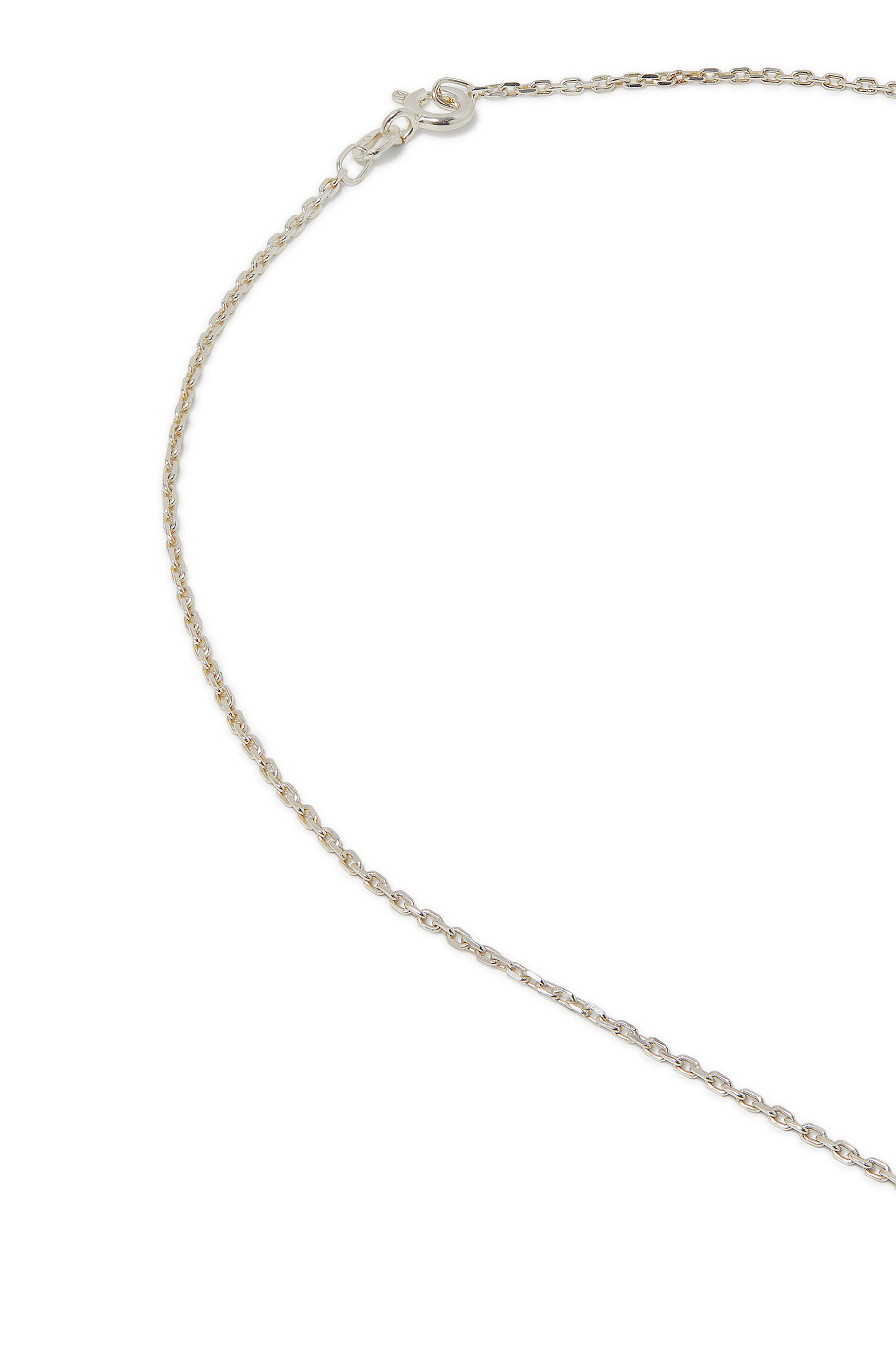 Shiny Long Letter Khaa Pendant, Sterling Silver & Enamel