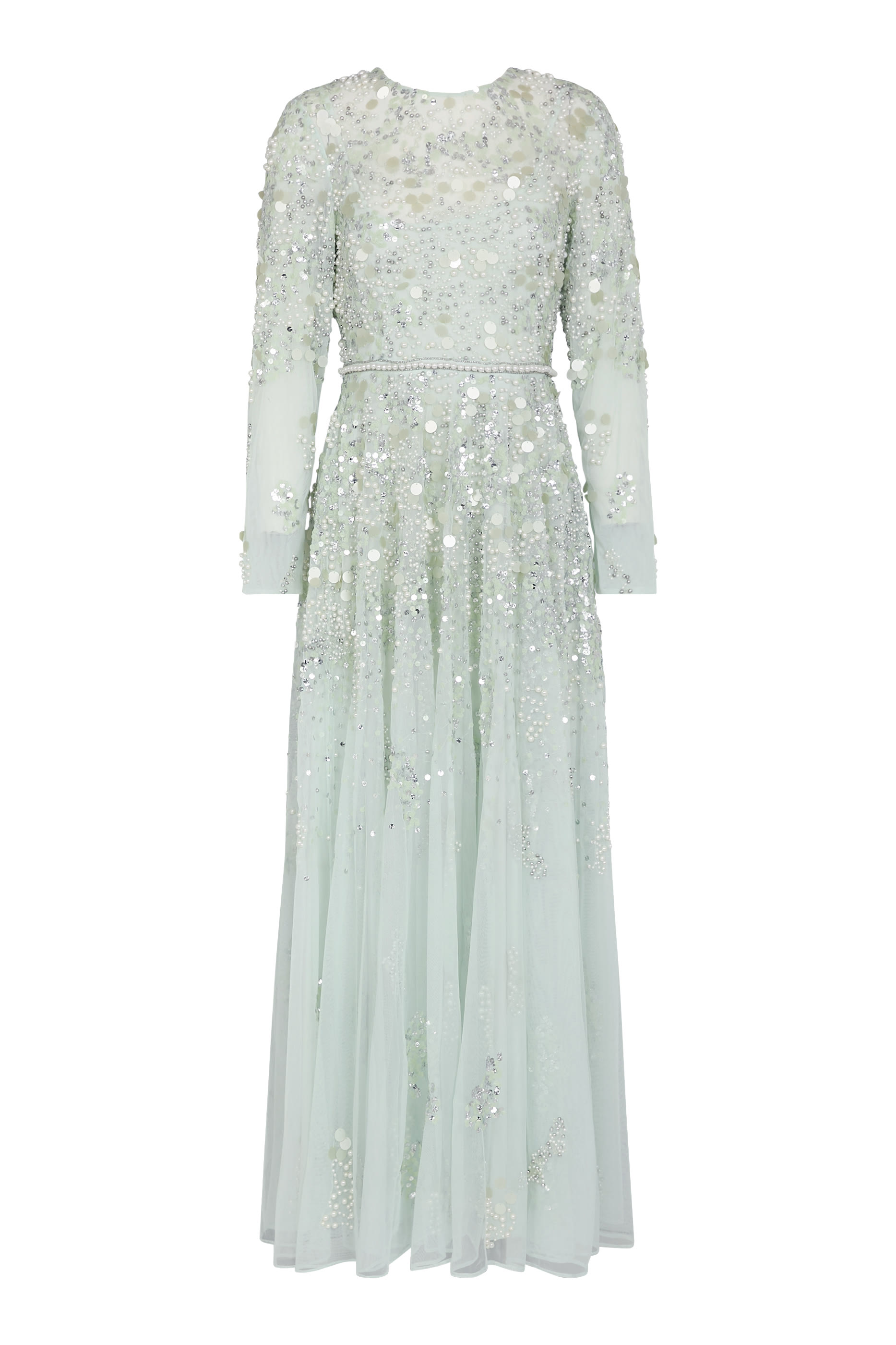 Sequin Pearl Embellished Gown