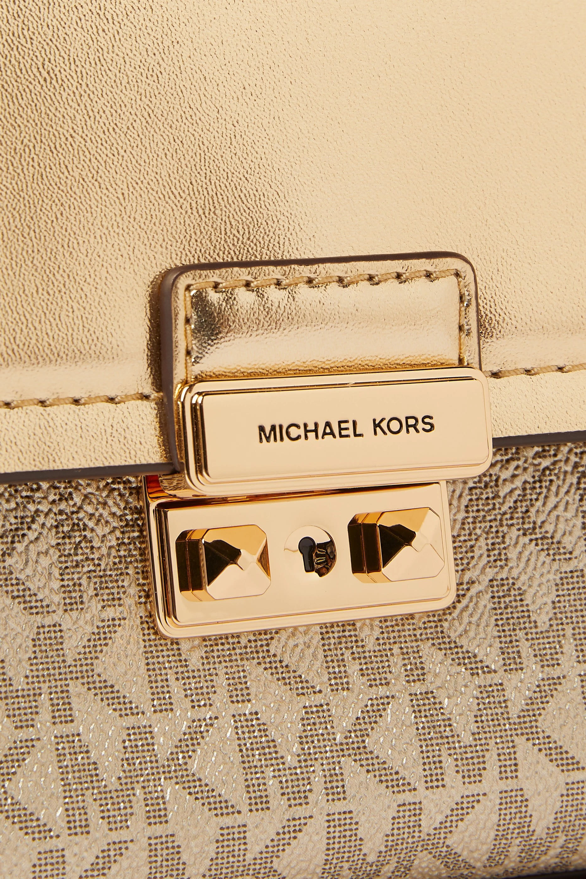 Tribeca Extra-Small Metallic Signature Logo Convertible Crossbody Bag