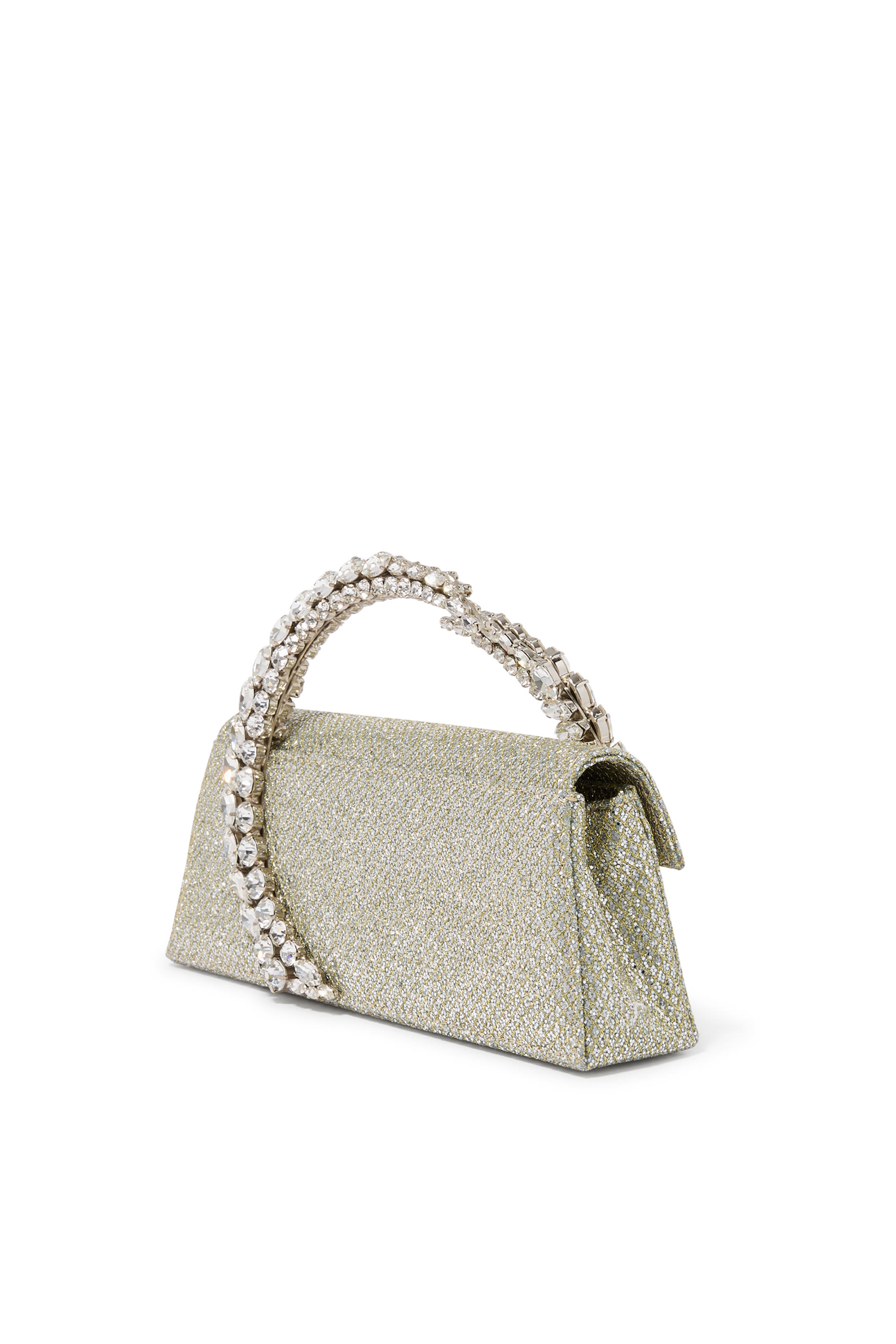 Karma Stone-Encrusted Lace Clutch