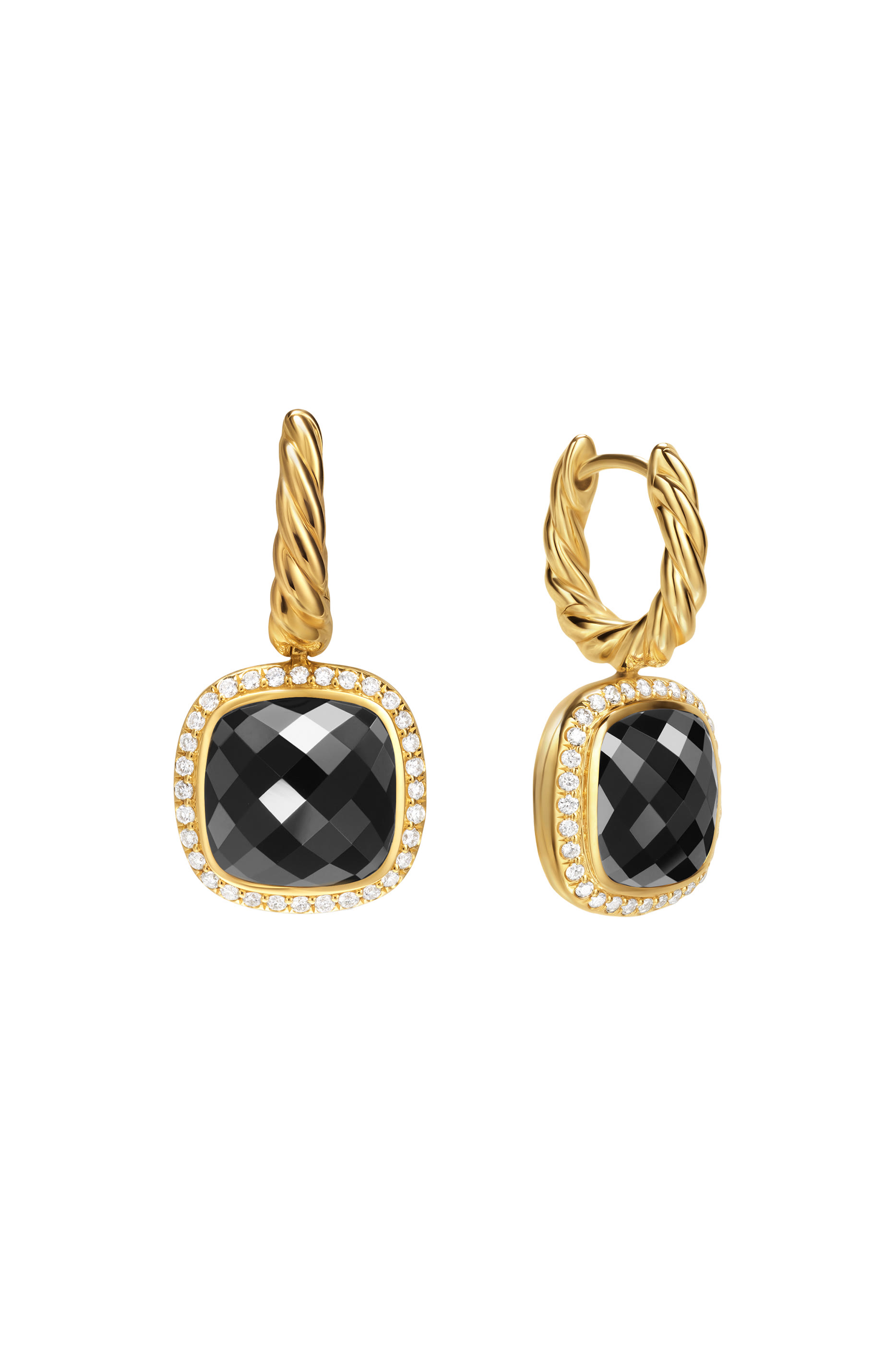  Albion&reg; Drop Earrings, : 18K Yellow Gold with Black Onyx & Diamonds