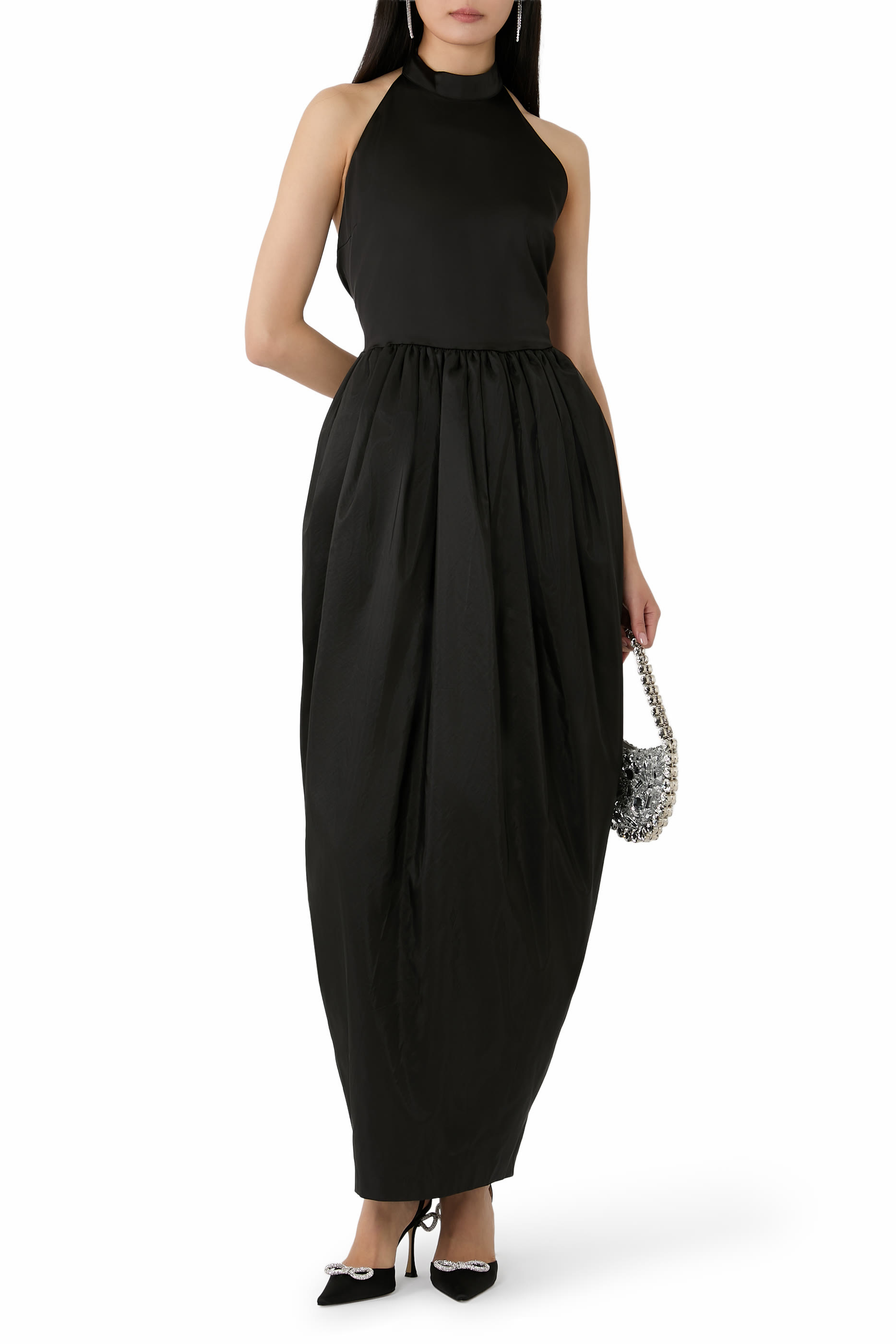 Satin Taffeta Maxi Dress 
