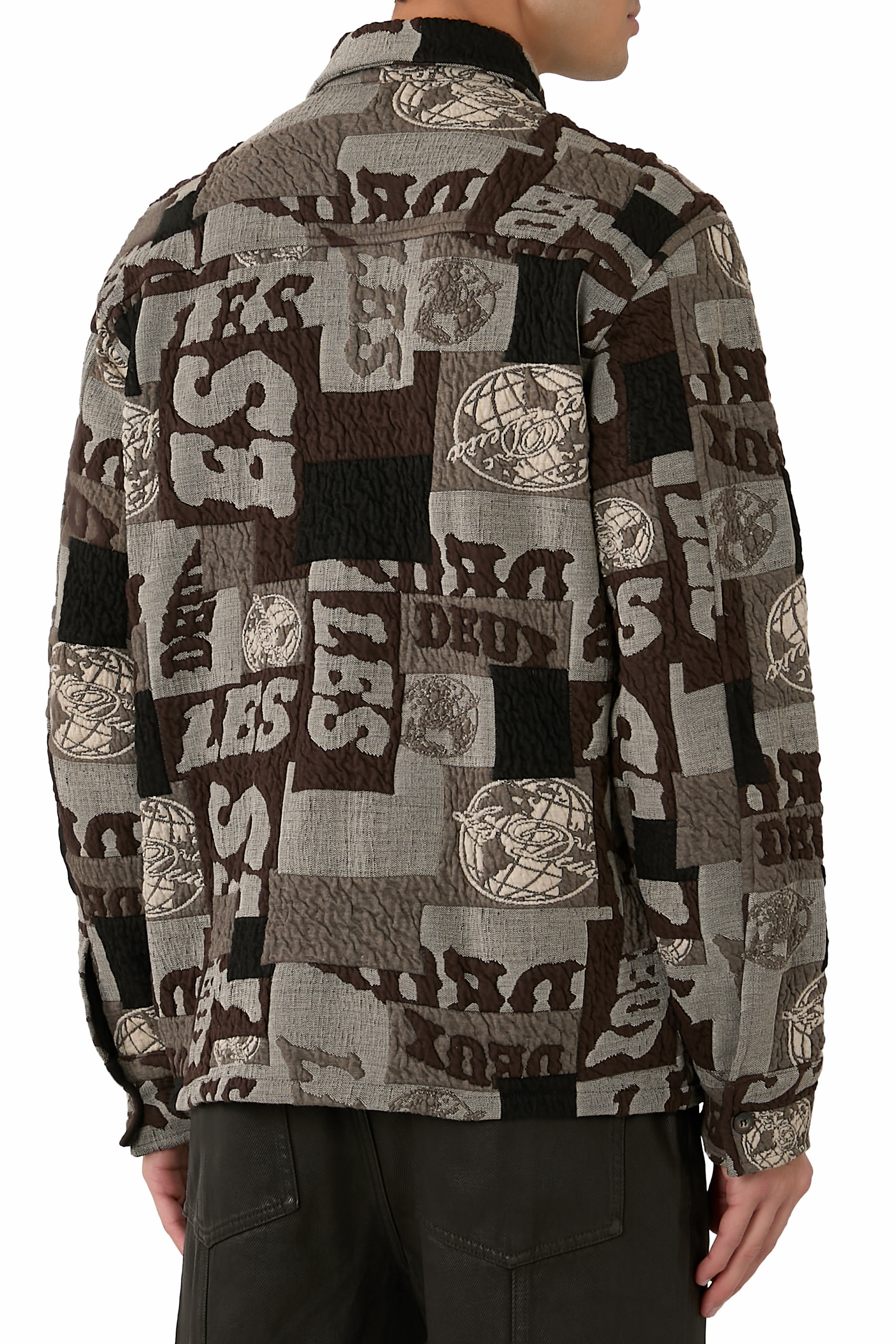 Kaleb Patchwork Jacquard Overshirt 