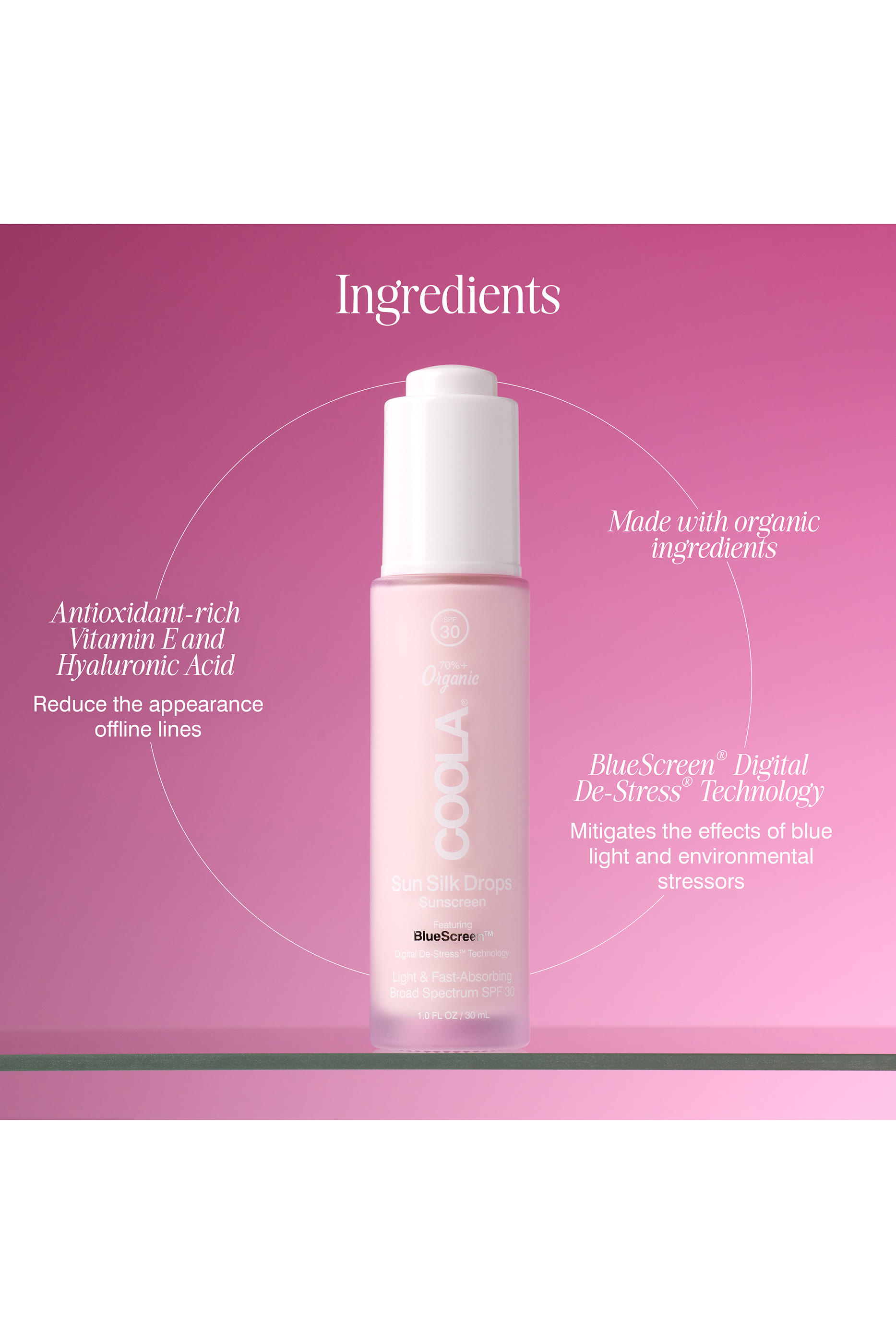 Full Spectrum 360&deg; Sun Silk Drops Organic Face Sunscreen SPF30