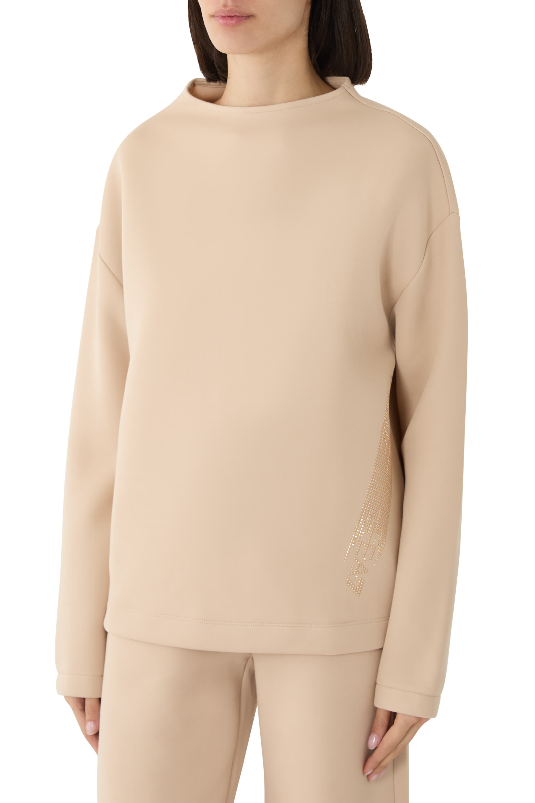 Rhinestone-Embellished Logo Sweatshirt