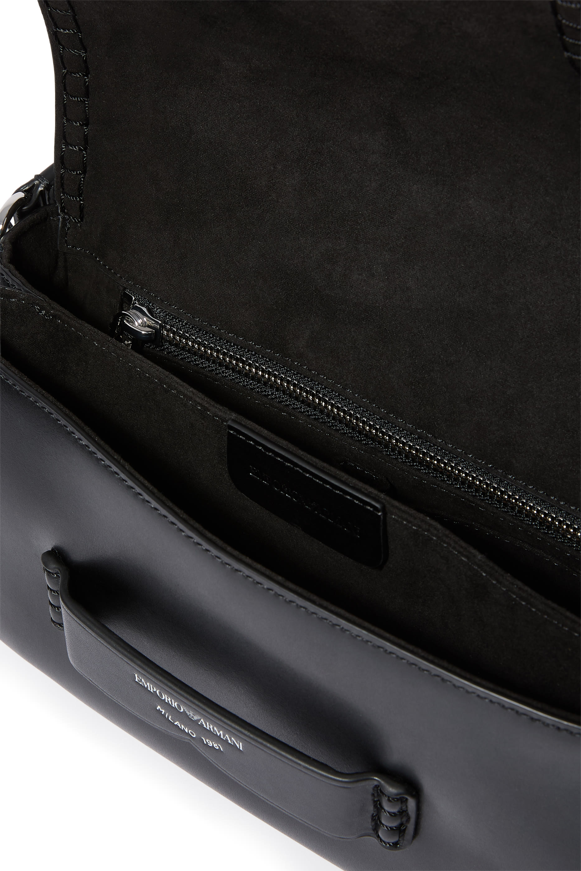 Braided Stitched Front Crossbody Bag