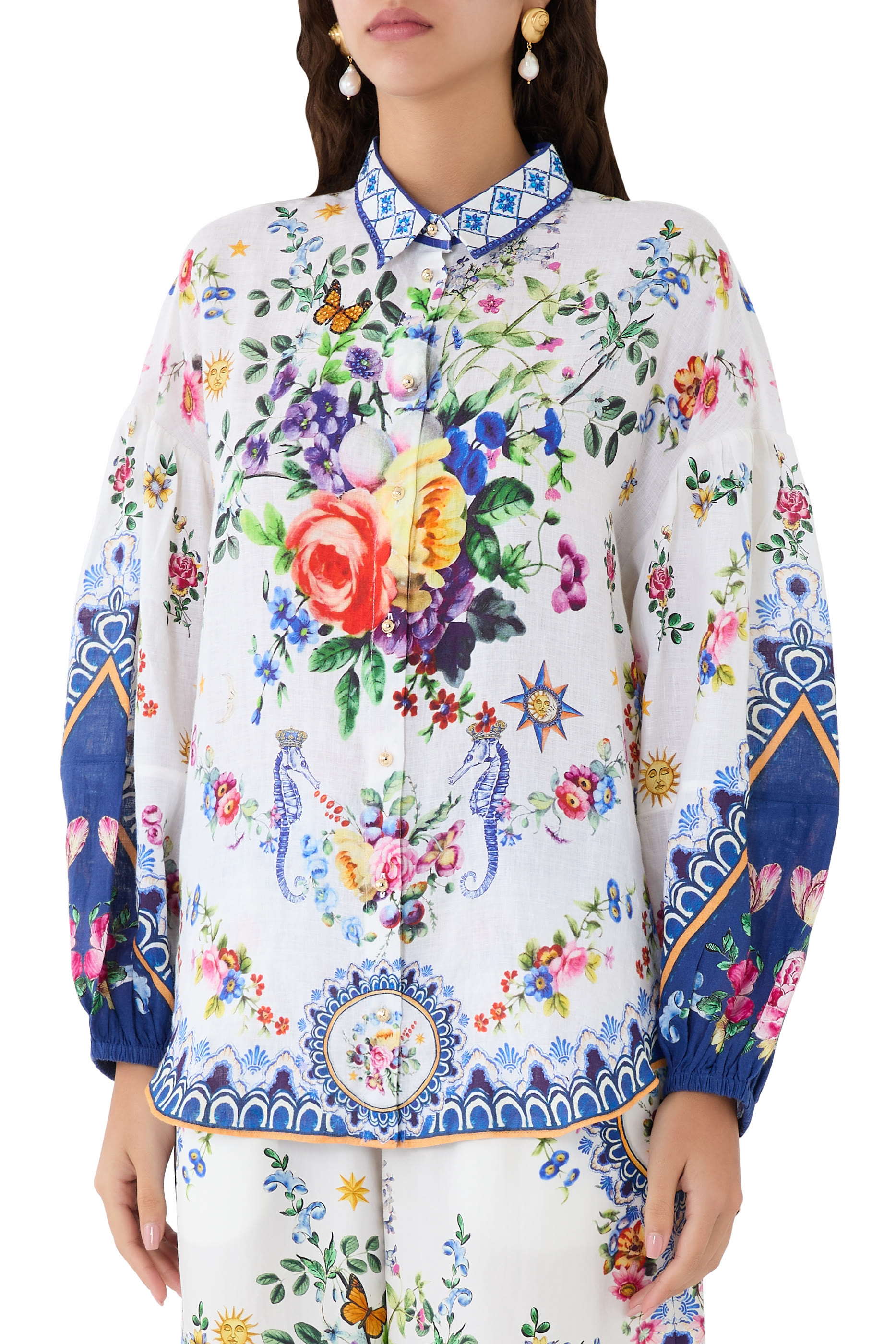 Balloon Sleeve Shirt Blouse