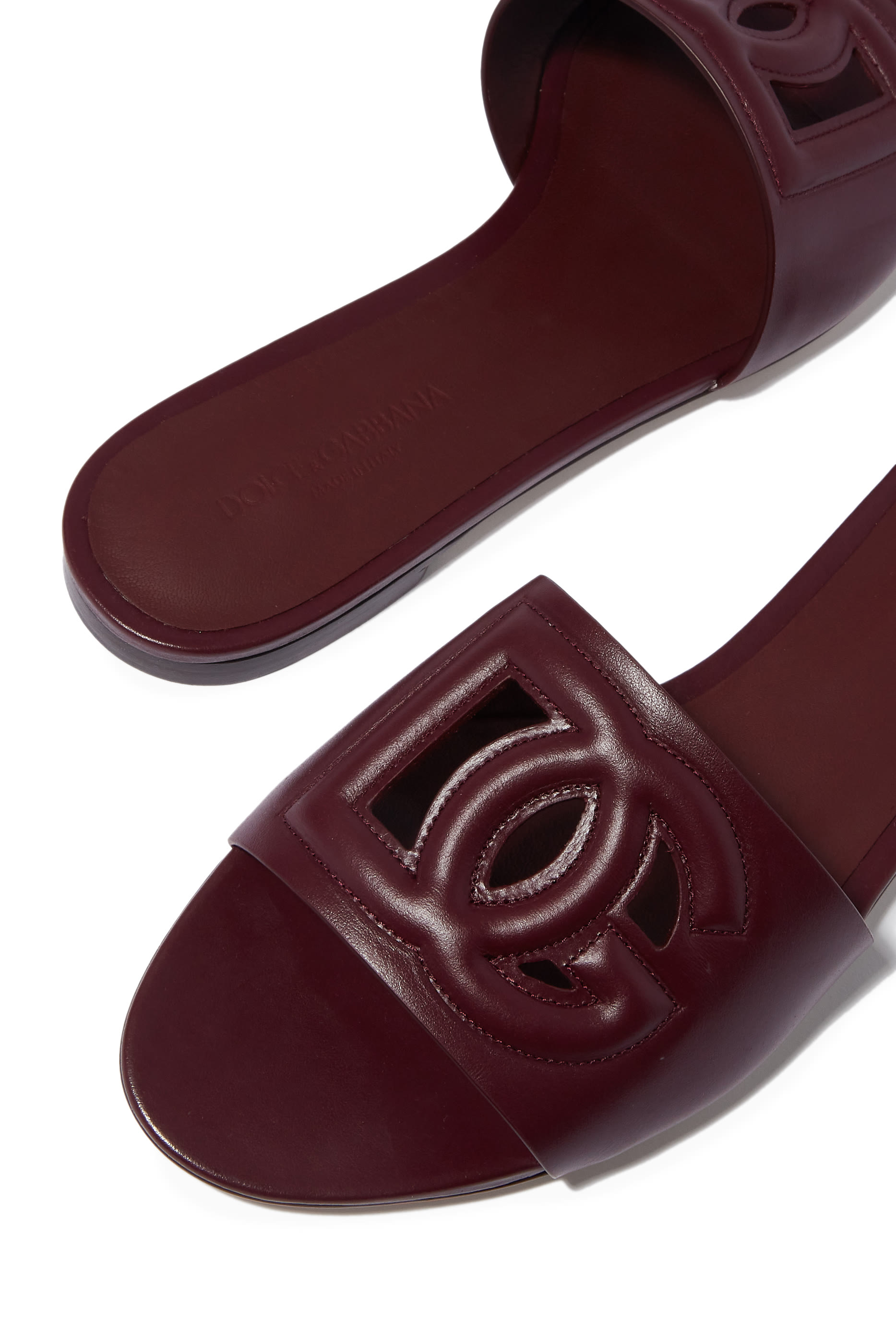 Calfskin Slides with DG Logo