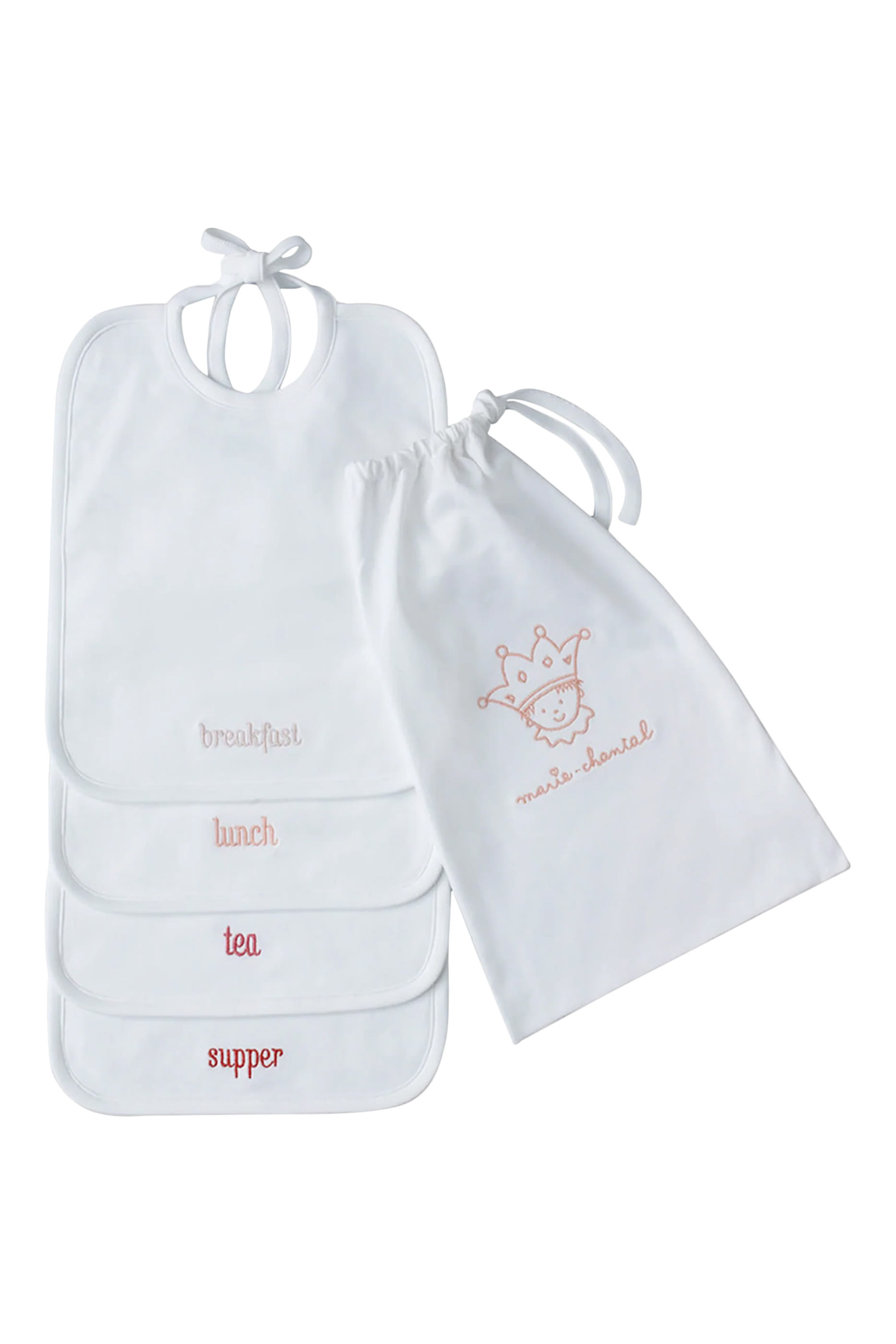 Kids Embroidered Bib Set