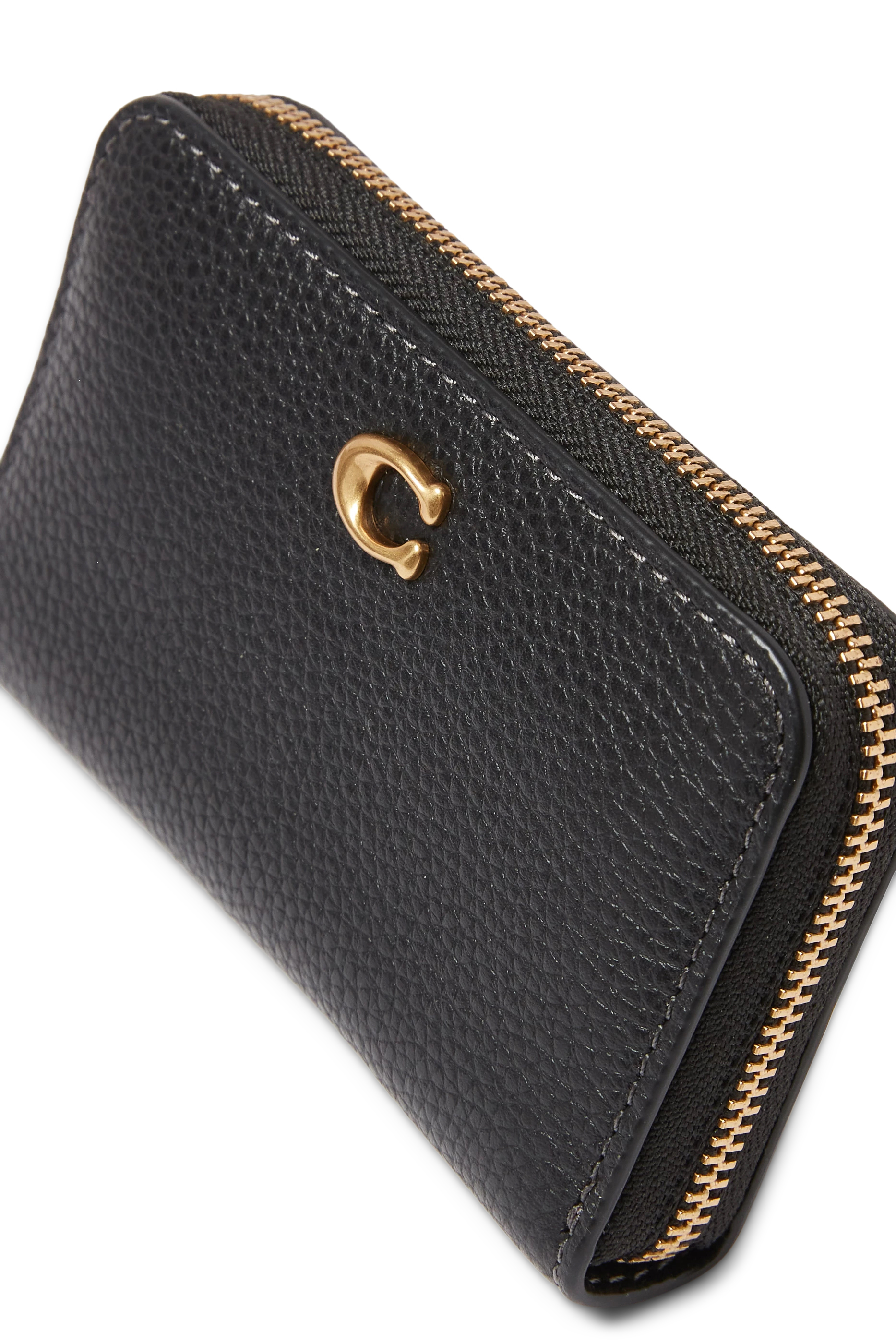  Polished Pebble Leather Card Case