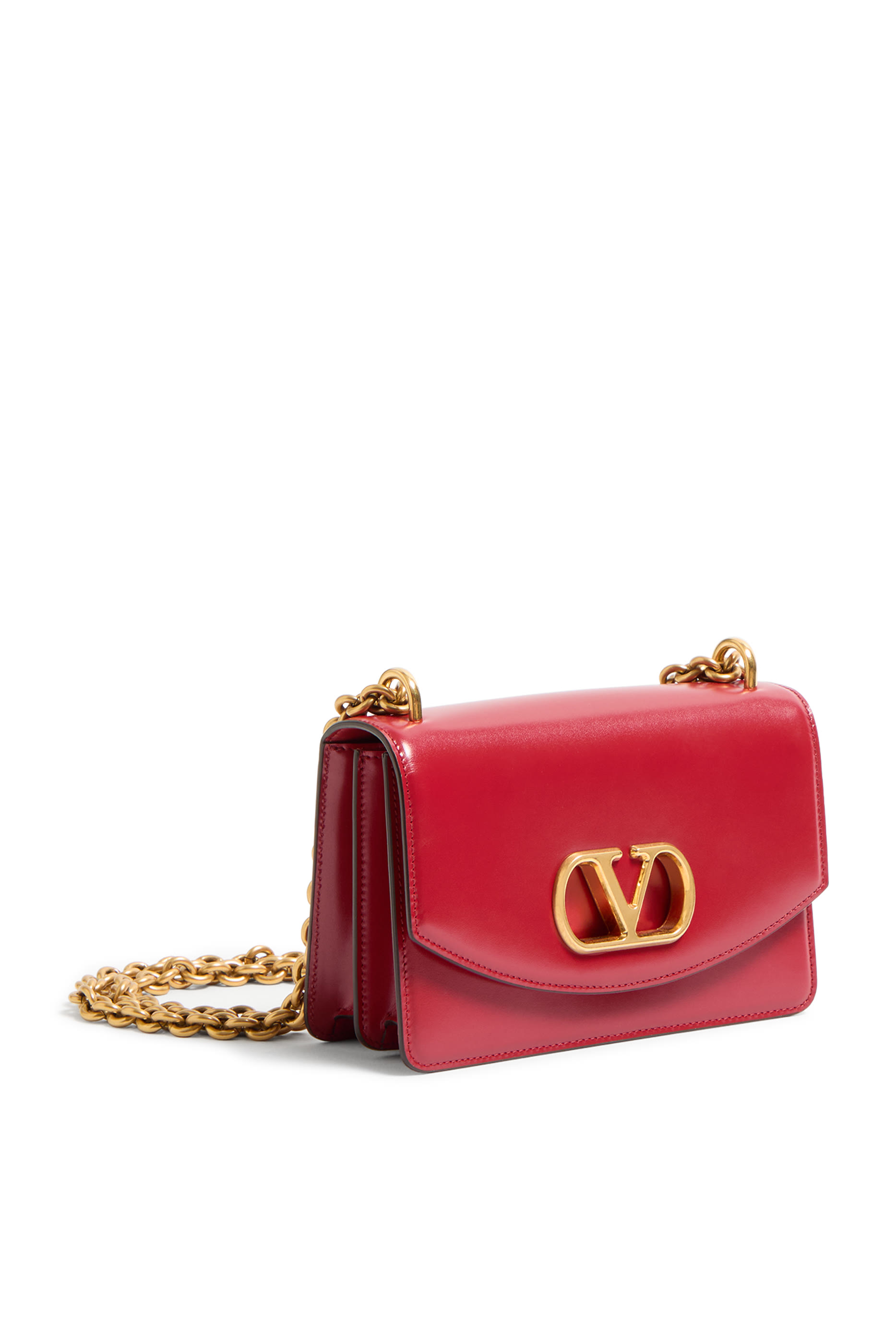Vain Small Shoulder Bag in Shiny Calfskin Leather